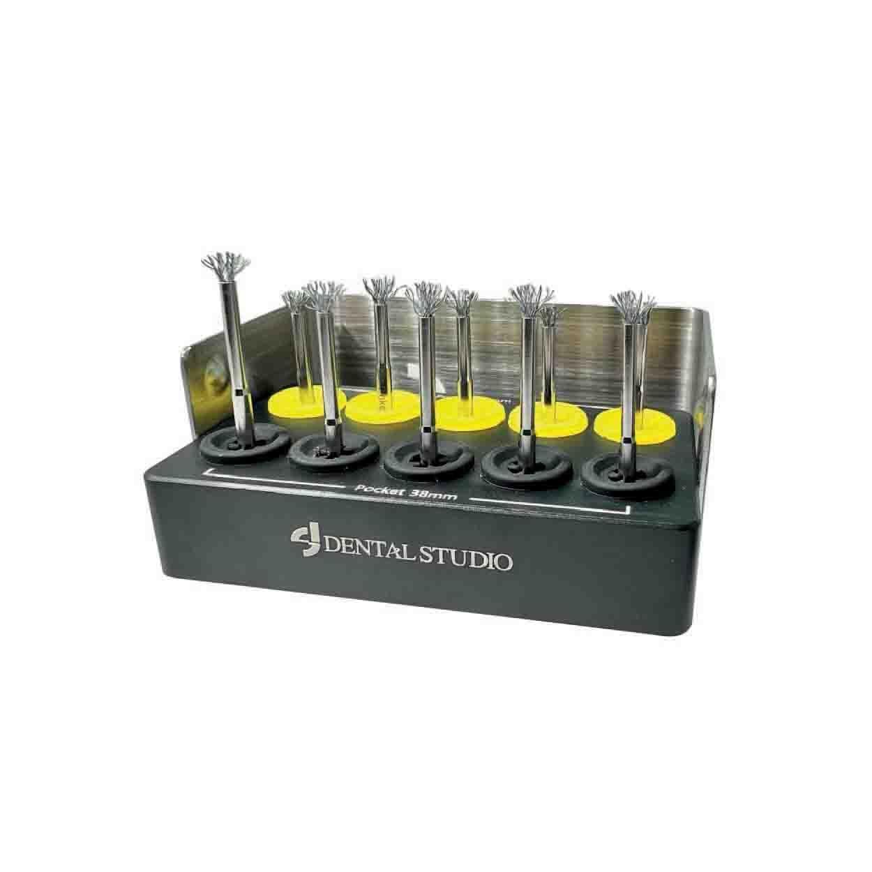 ASİDENTDENTAL STUDİO6350ATitanium brush KIT (10ea) Type A PERİ-İMPLANTİTİS İMPLANT TEMİZLEME FIRÇA KİTİ