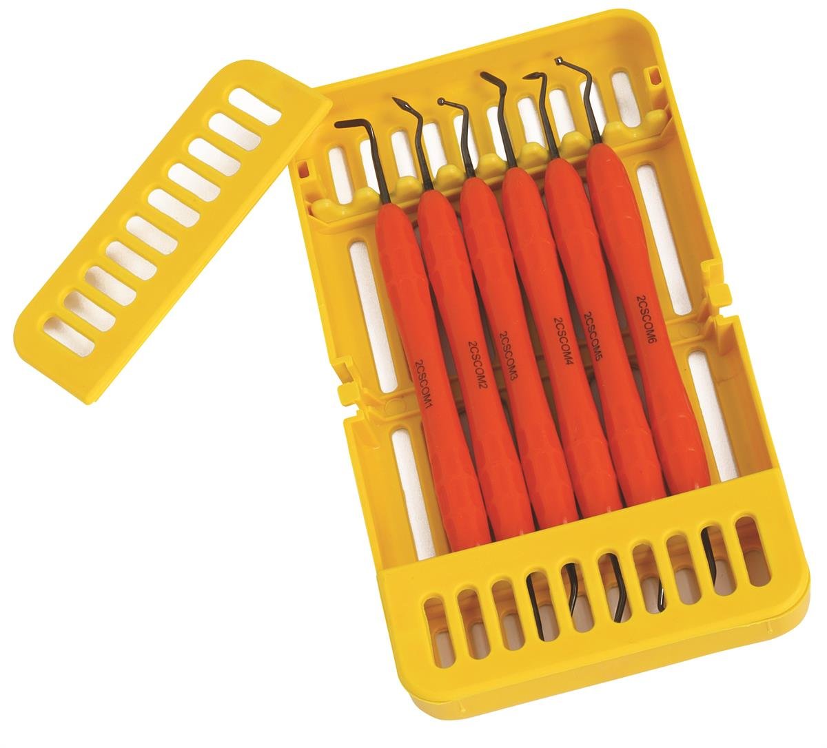 ASİDENTOSUNG(2CSCOMKIT)(2CSCOMKIT) KOMPOZİT UYGULAMA SPATÜLÜ SET (6 ADET)SİLİKON SAPLI TITANIUM KAPLAMA