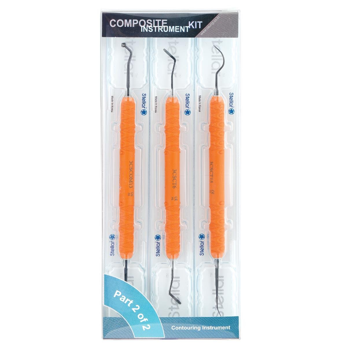 ASİDENTOSUNG(3CSK02)(3CSK02) KOMPOZİT UYGULAMA SPATÜLÜ SET (3 ADET)SİLİKON SAPLI