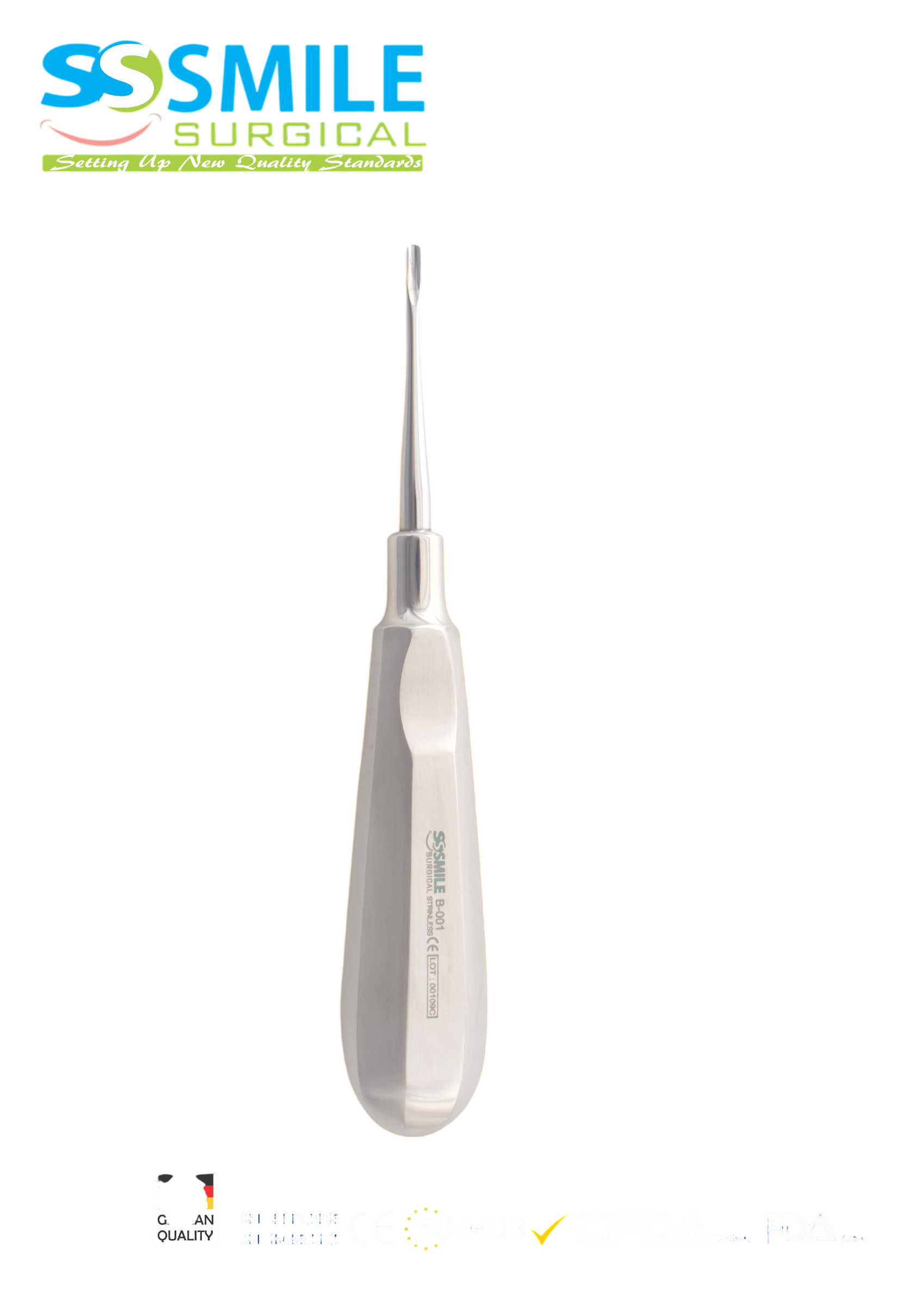 ASİDENTSMILE SURGICALSSI-B-001SMILE SURGICAL SSI-B-001 ROOT ELEVATORS BEİN (KÖK ELEVATÖRÜ) FİGÜR 1