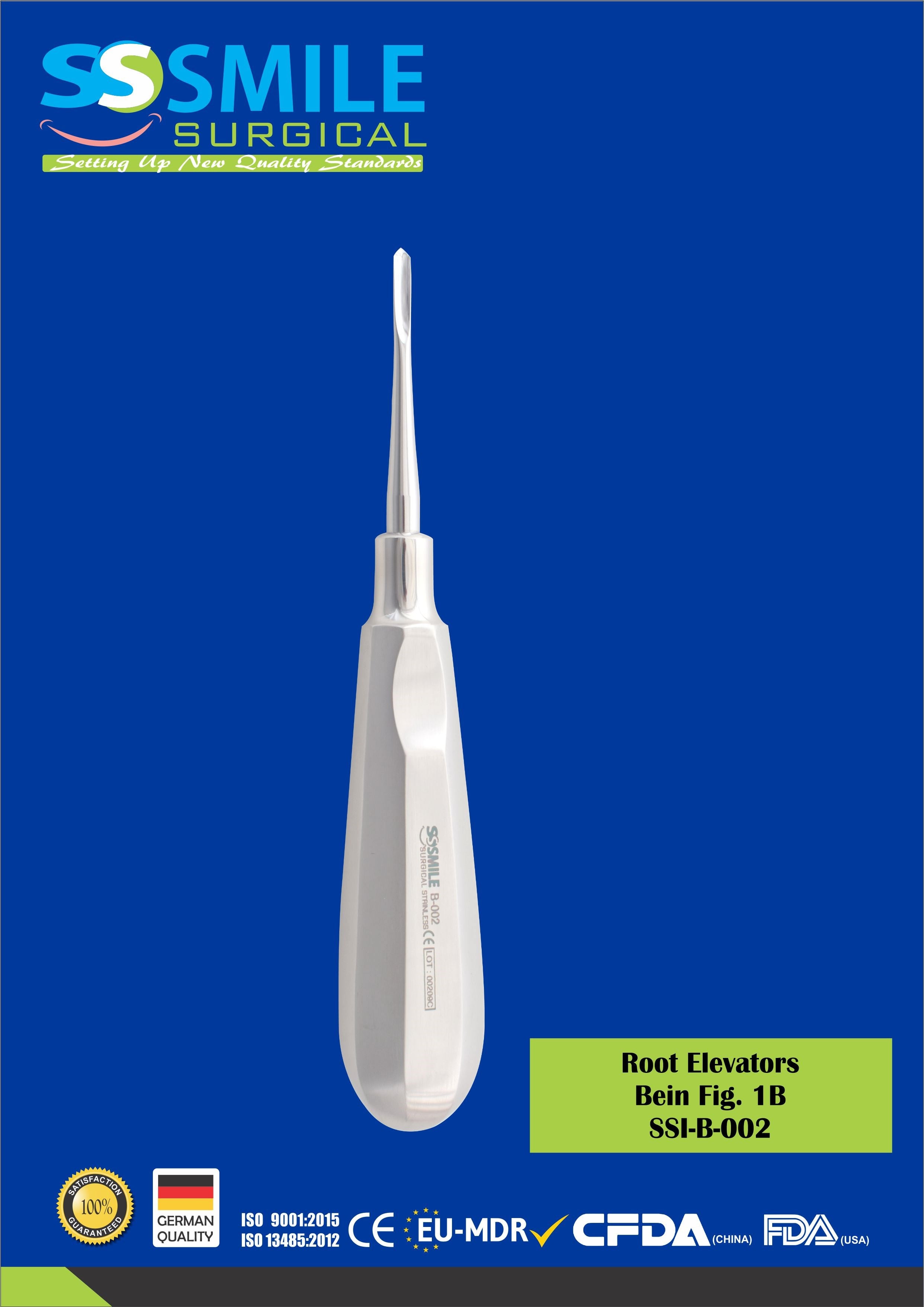 ASİDENTSMILE SURGICALSSI-B-002SMILE SURGICAL SSI-B-002 ROOT ELEVATORS BEİN (KÖK ELEVATÖRÜ) FİGÜR 1B