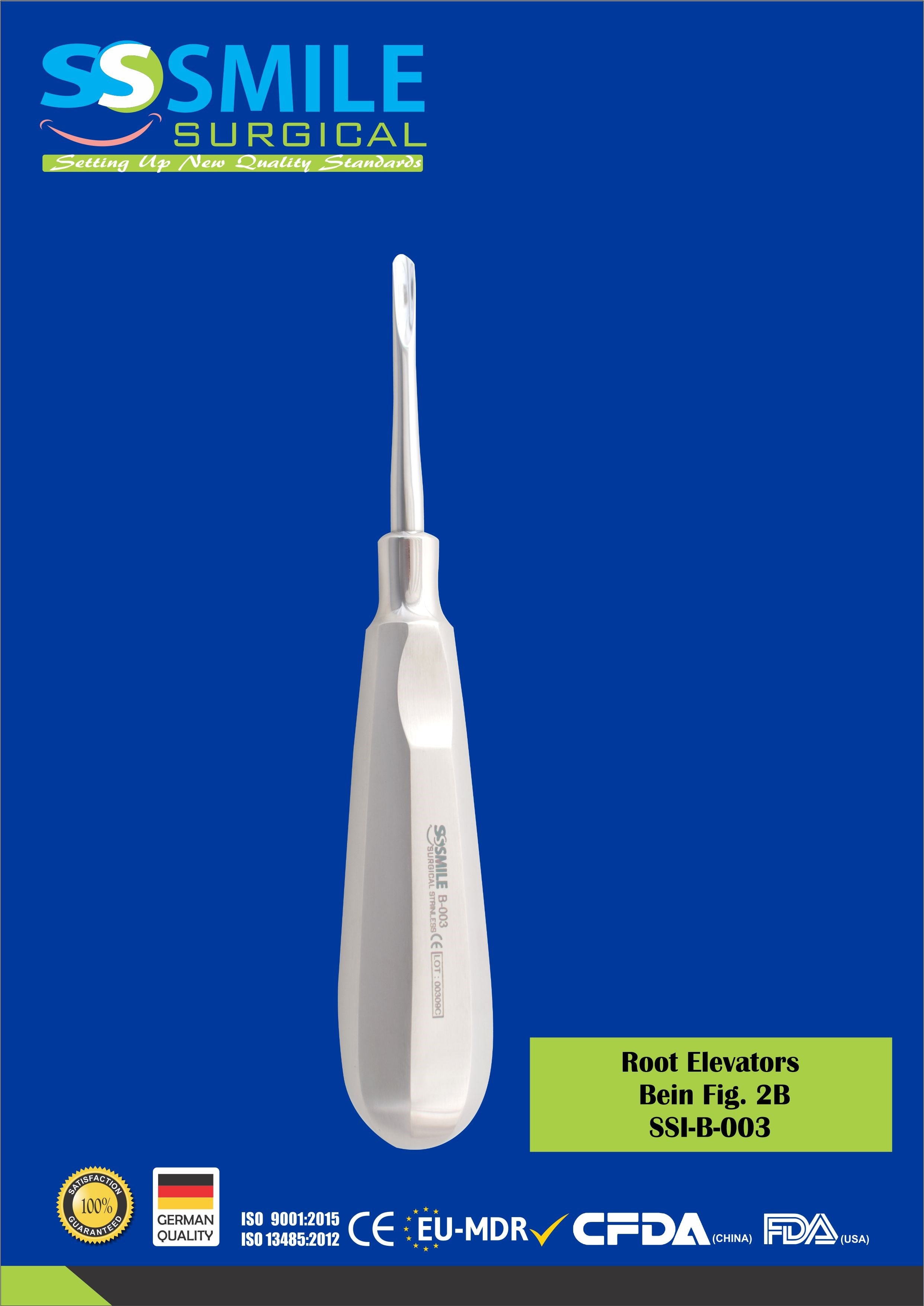 ASİDENTSMILE SURGICALSSI-B-003SMILE SURGICAL SSI-B-003 ROOT ELEVATORS BEİN (KÖK ELEVATÖRÜ) FİGÜR 2B
