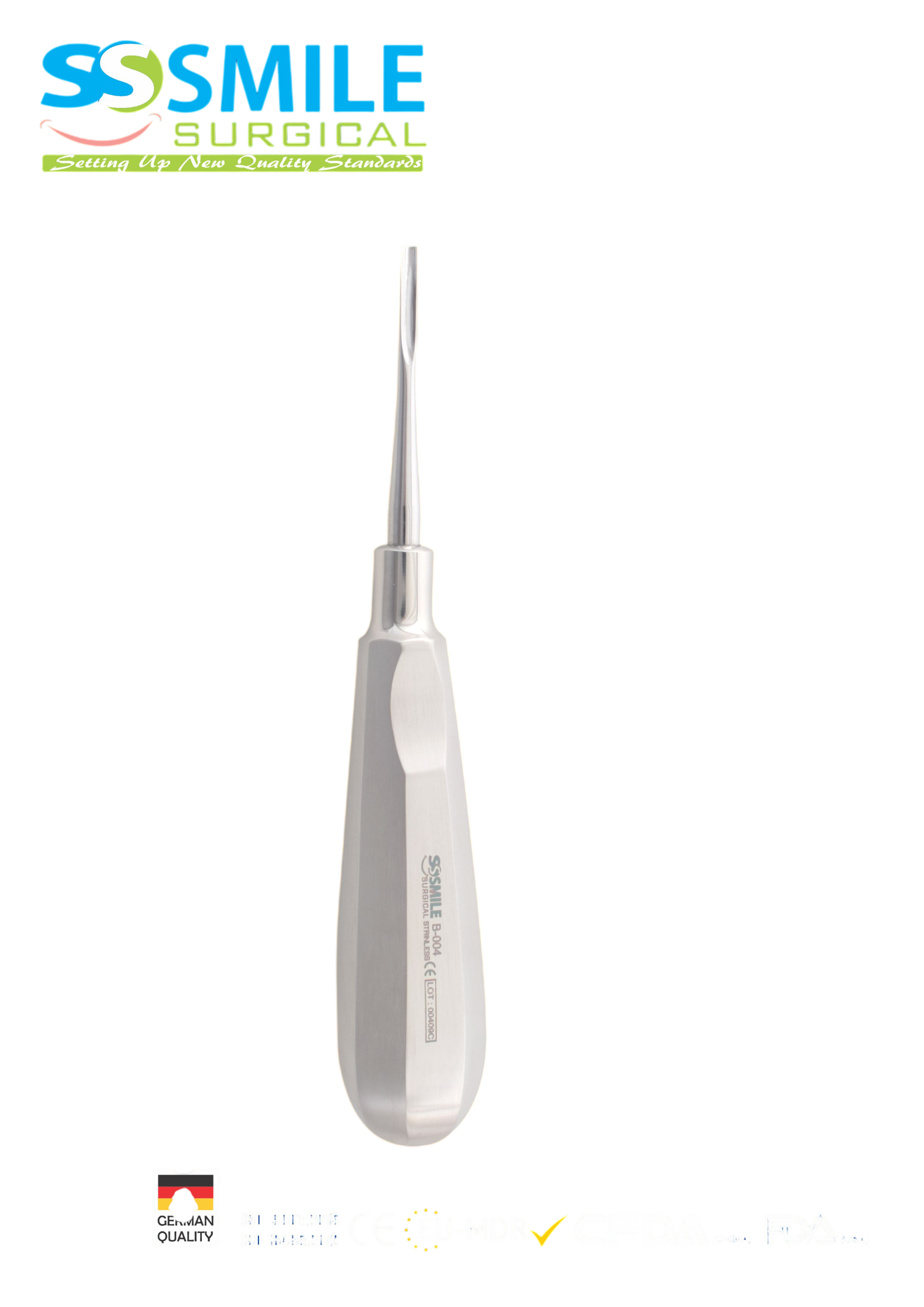 ASİDENTSMILE SURGICALSSI-B-004SMILE SURGICAL SSI-B-004 ROOT ELEVATORS BEİN (KÖK ELEVATÖRÜ) FİGÜR 3B