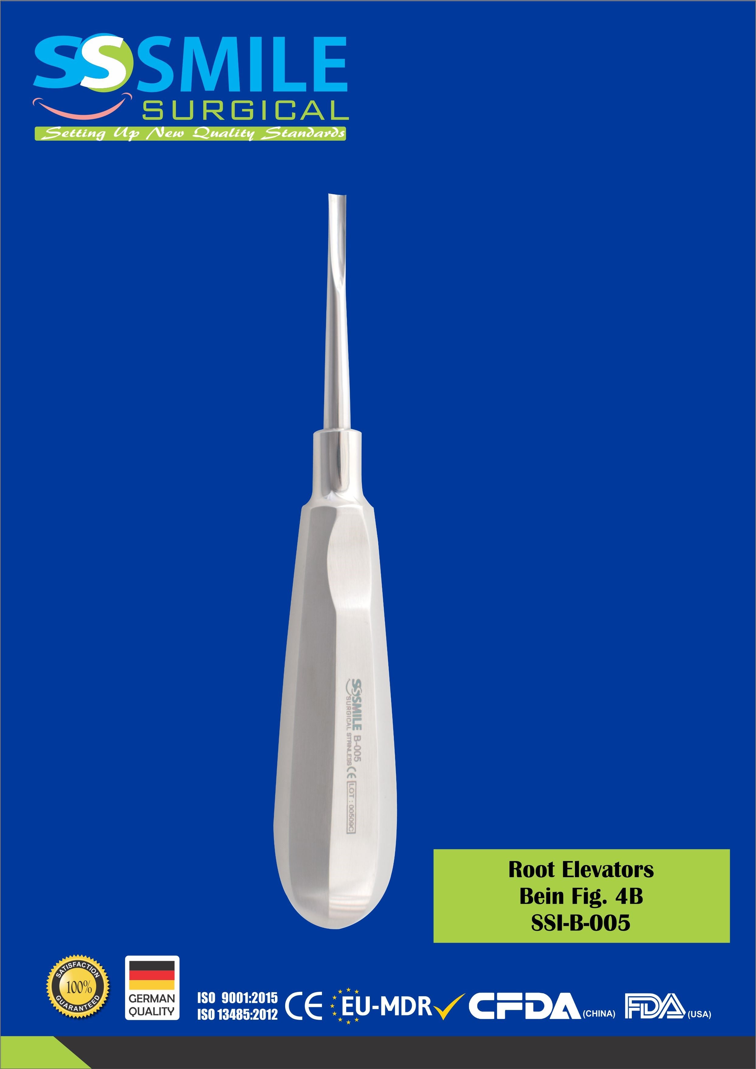 ASİDENTSMILE SURGICALSSI-B-005SMILE SURGICAL SSI-B-005 ROOT ELEVATORS BEİN (KÖK ELEVATÖRÜ) FİGÜR 4B