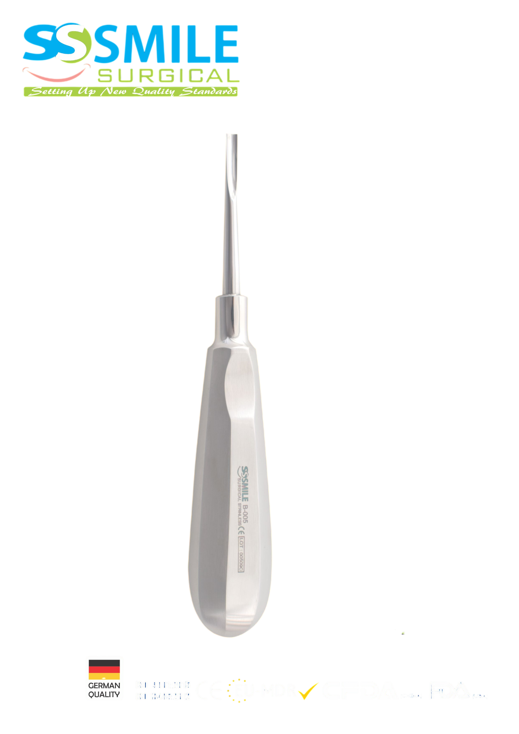 ASİDENTSMILE SURGICALSSI-B-005SMILE SURGICAL SSI-B-005 ROOT ELEVATORS BEİN (KÖK ELEVATÖRÜ) FİGÜR 4B
