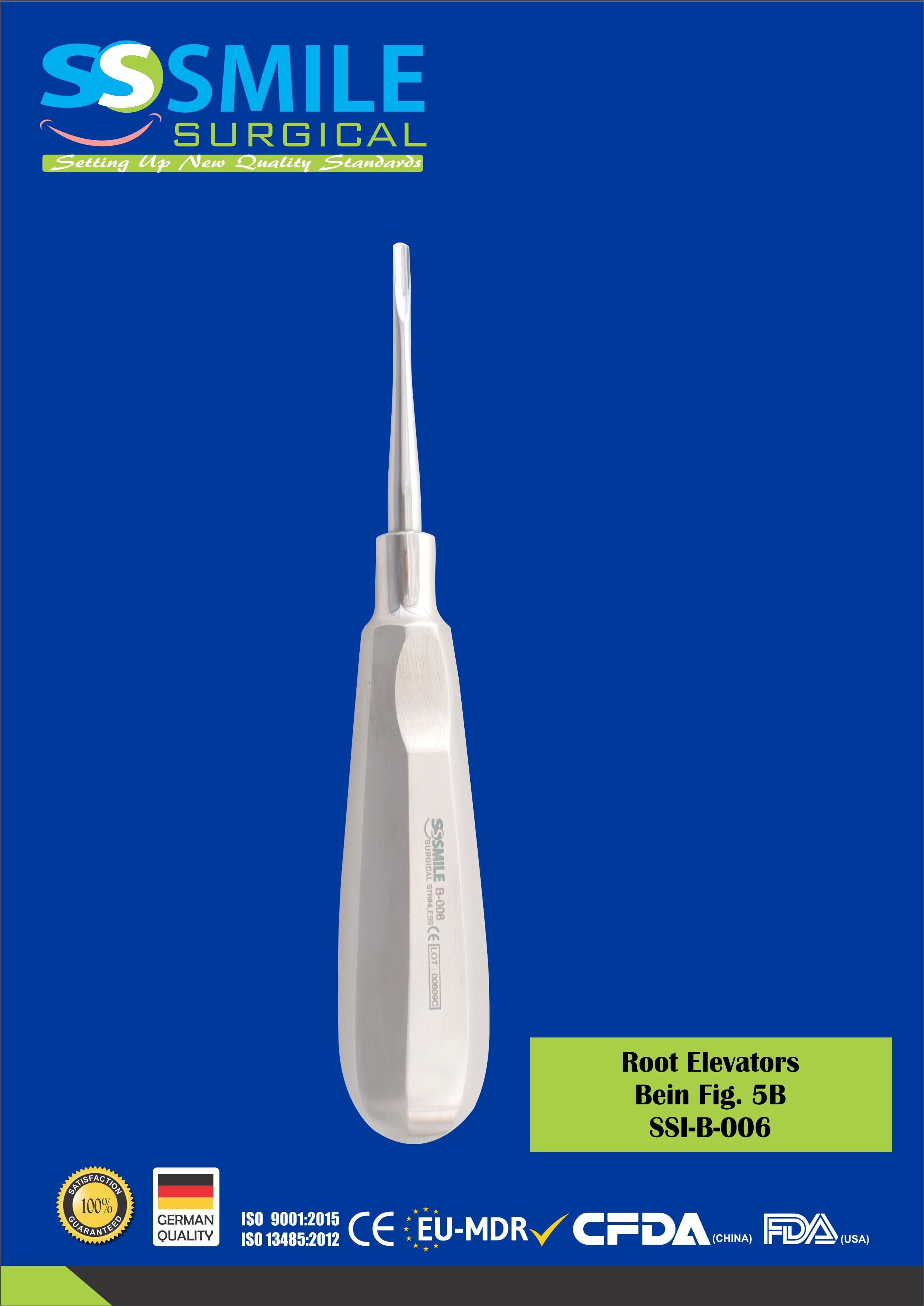 ASİDENTSMILE SURGICALSSI-B-006SMILE SURGICAL SSI-B-006 ROOT ELEVATORS BEİN (KÖK ELEVATÖRÜ) FİGÜR 5B