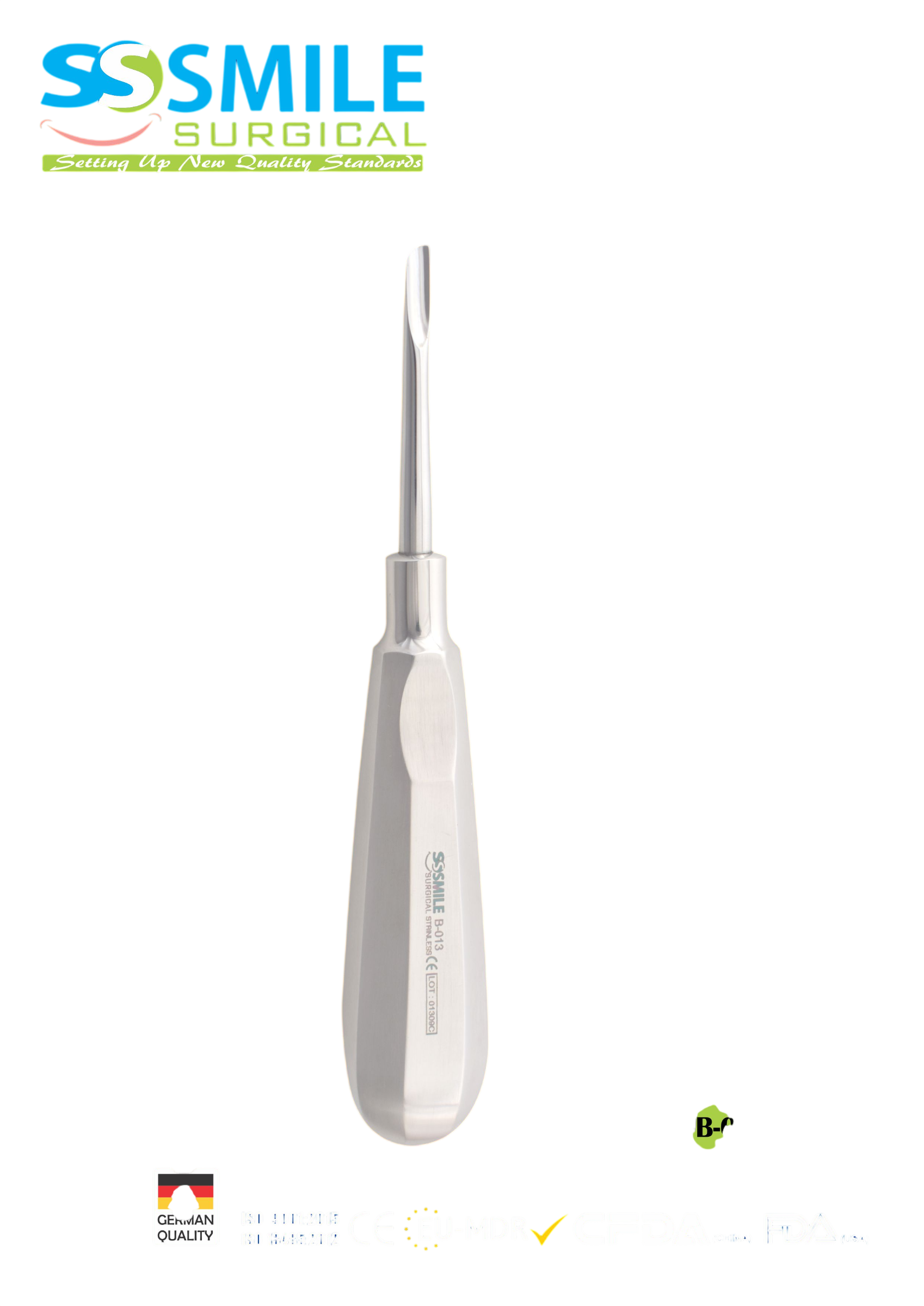 ASİDENTSMILE SURGICALSSI-B-013SMILE SURGICAL SSI-B-013 ROOT ELEVATORS BEİN (KÖK ELEVATÖRÜ) FİGÜR 3