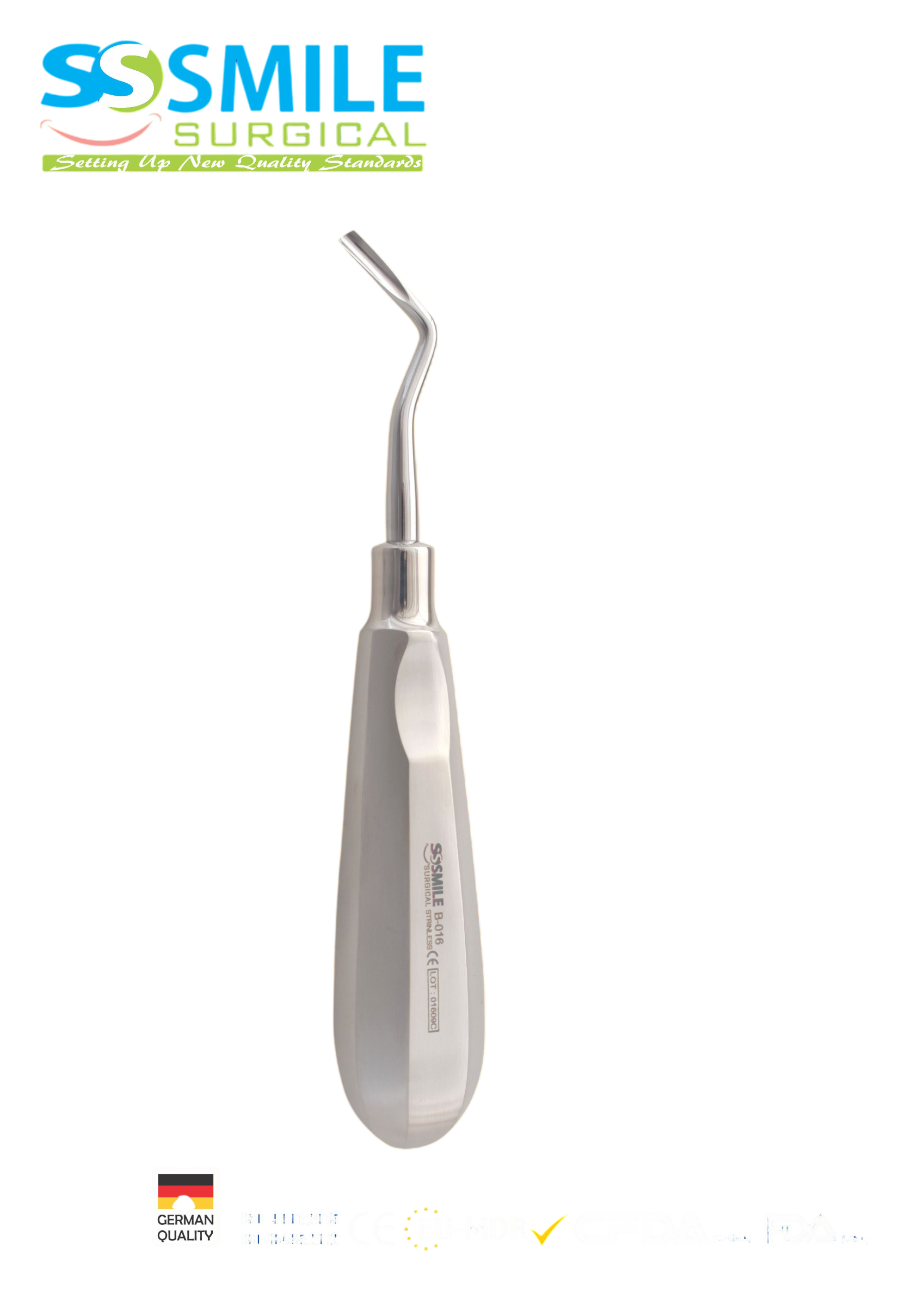 ASİDENTSMILE SURGICALSSI-B-016SMILE SURGICAL SSI-B-016 ROOT ELEVATORS BEİN (KÖK ELEVATÖRÜ) FİGÜR 2