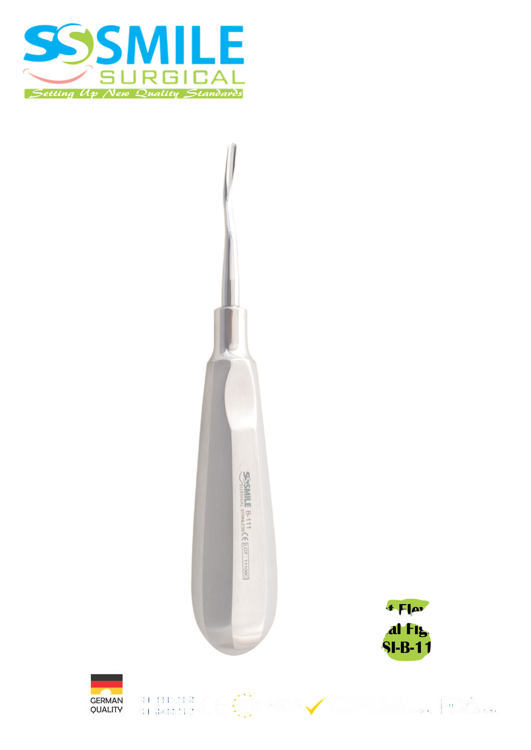 ASİDENTSMILE SURGICALSSI-B-111SMILE SURGICAL SSI-B-111 ROOT ELEVATOR DİSTAL (KÖK ELEVATÖRÜ AÇILI) FİGÜR 37