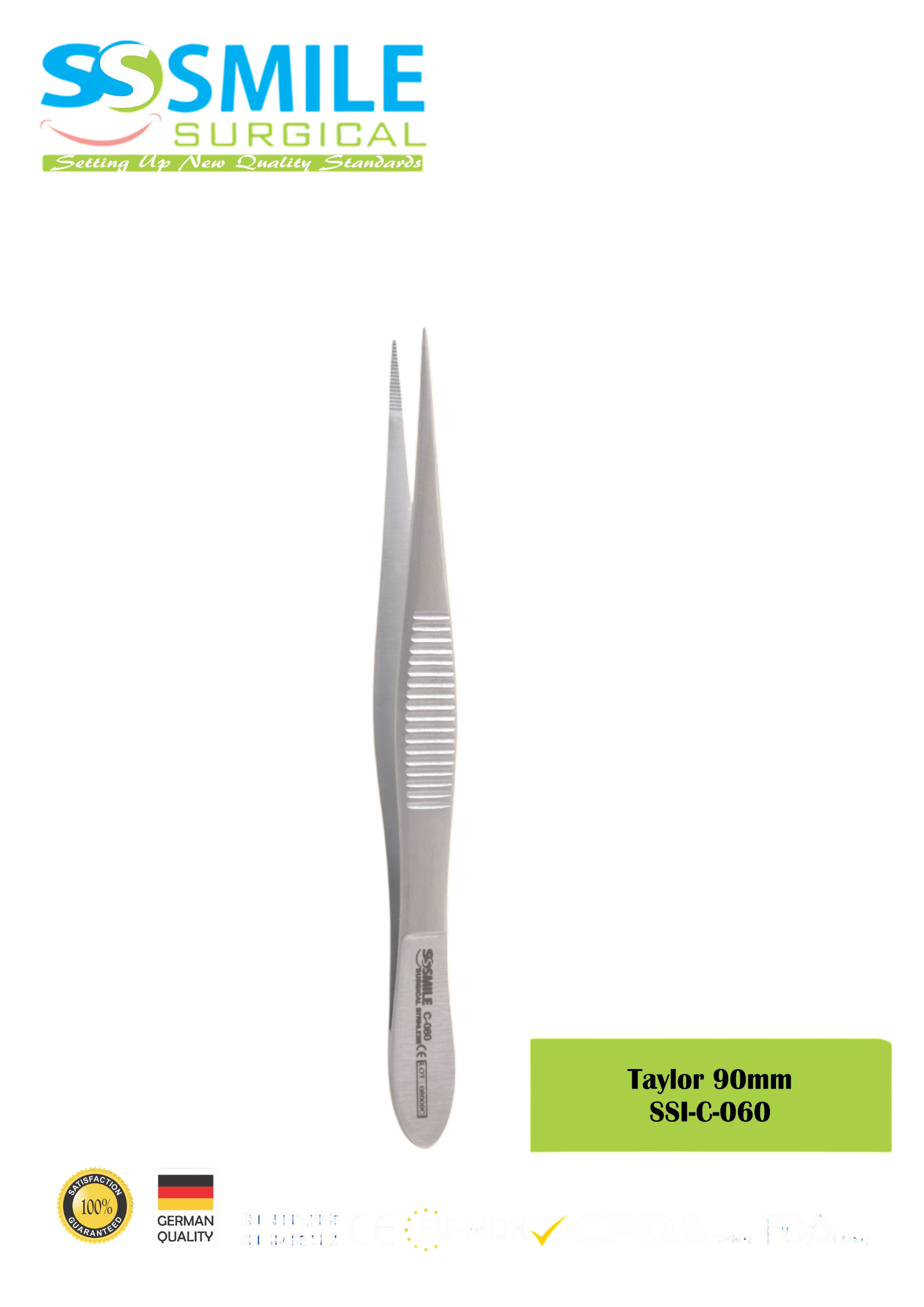 ASİDENTSMILE SURGICALSSI-C-060SMILE SURGICAL SSI-C-060 TAYLOR (DOKU PENSİ) 90MM