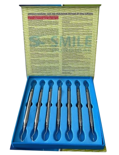 ASİDENTSMILE SURGICALSSI-C-651SMILE SURGICAL SSI-C-651 GRACEY CURETTE HOLLOW HANDLE (PERİODONTAL GREYSİ KÜRET HAFİF SAP ÖZEL PAKET) 7'Lİ SET