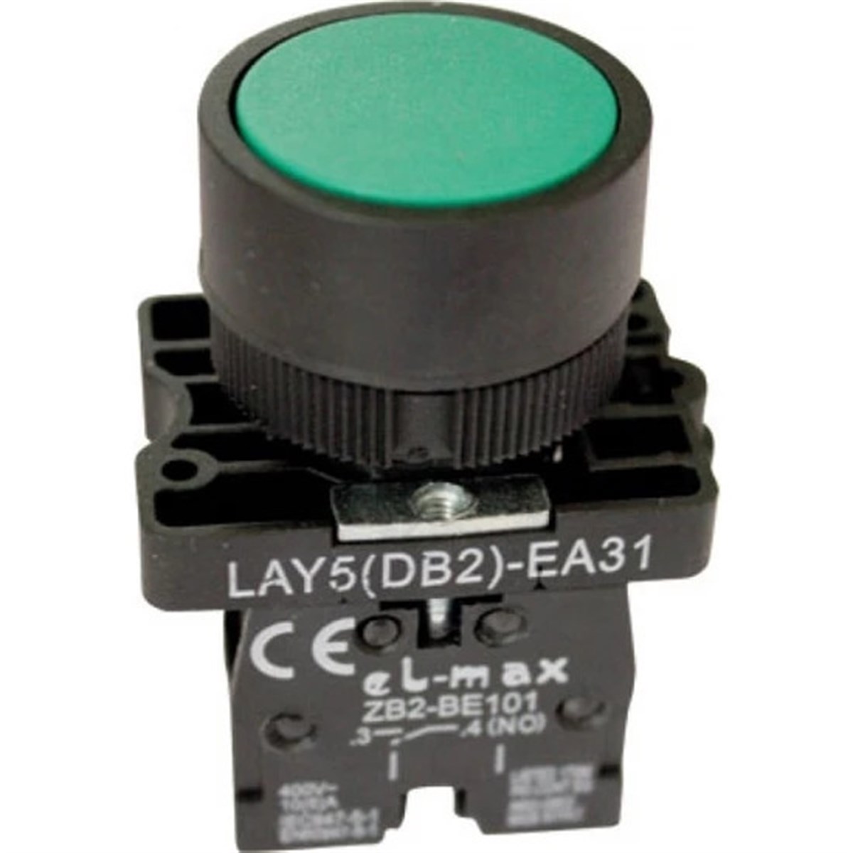 LAY5-EA31 Yeşil Plastik Yaylı Buton