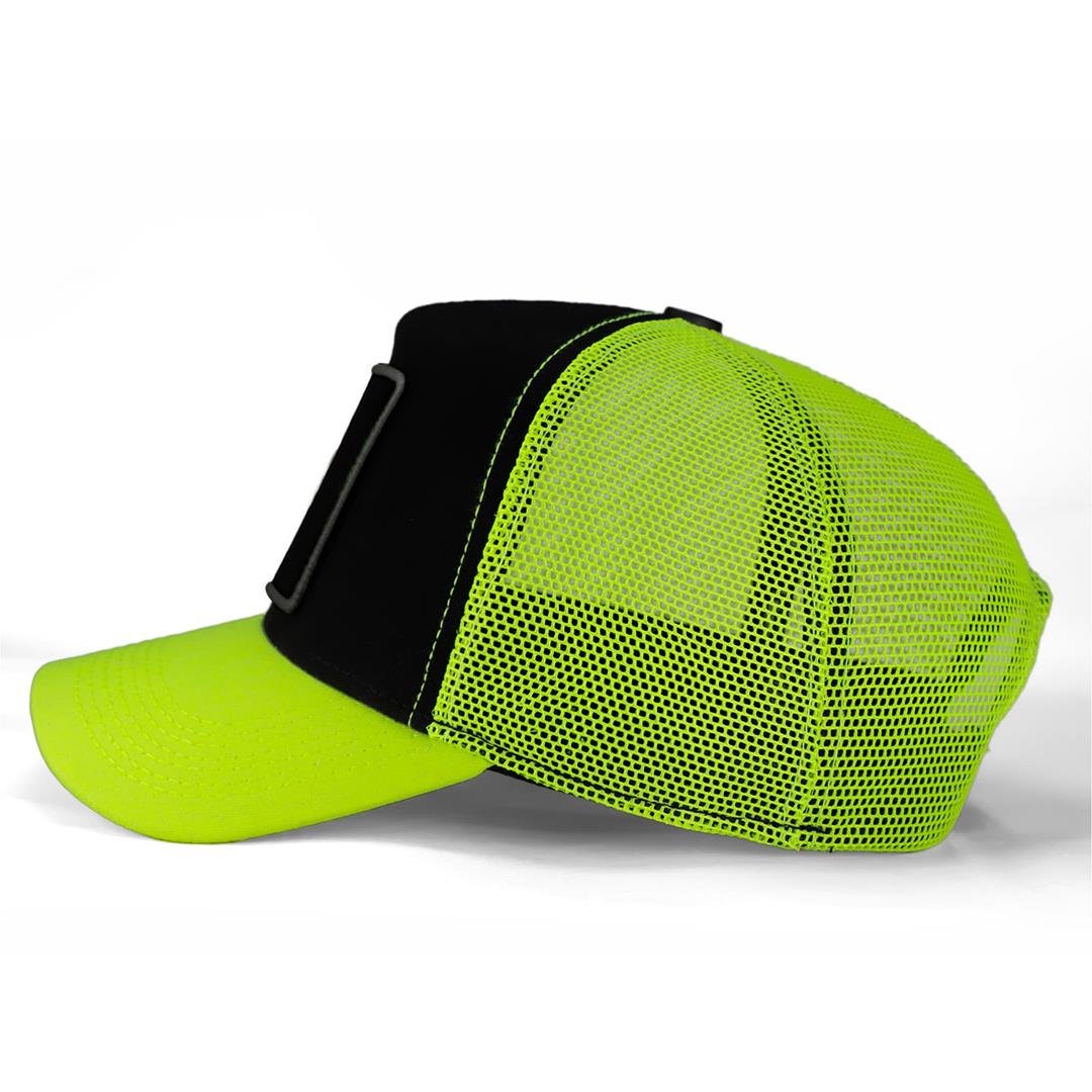 %100 Electric Scooter Neon Siperli Siyah Neon Trucker Şapka + Bench