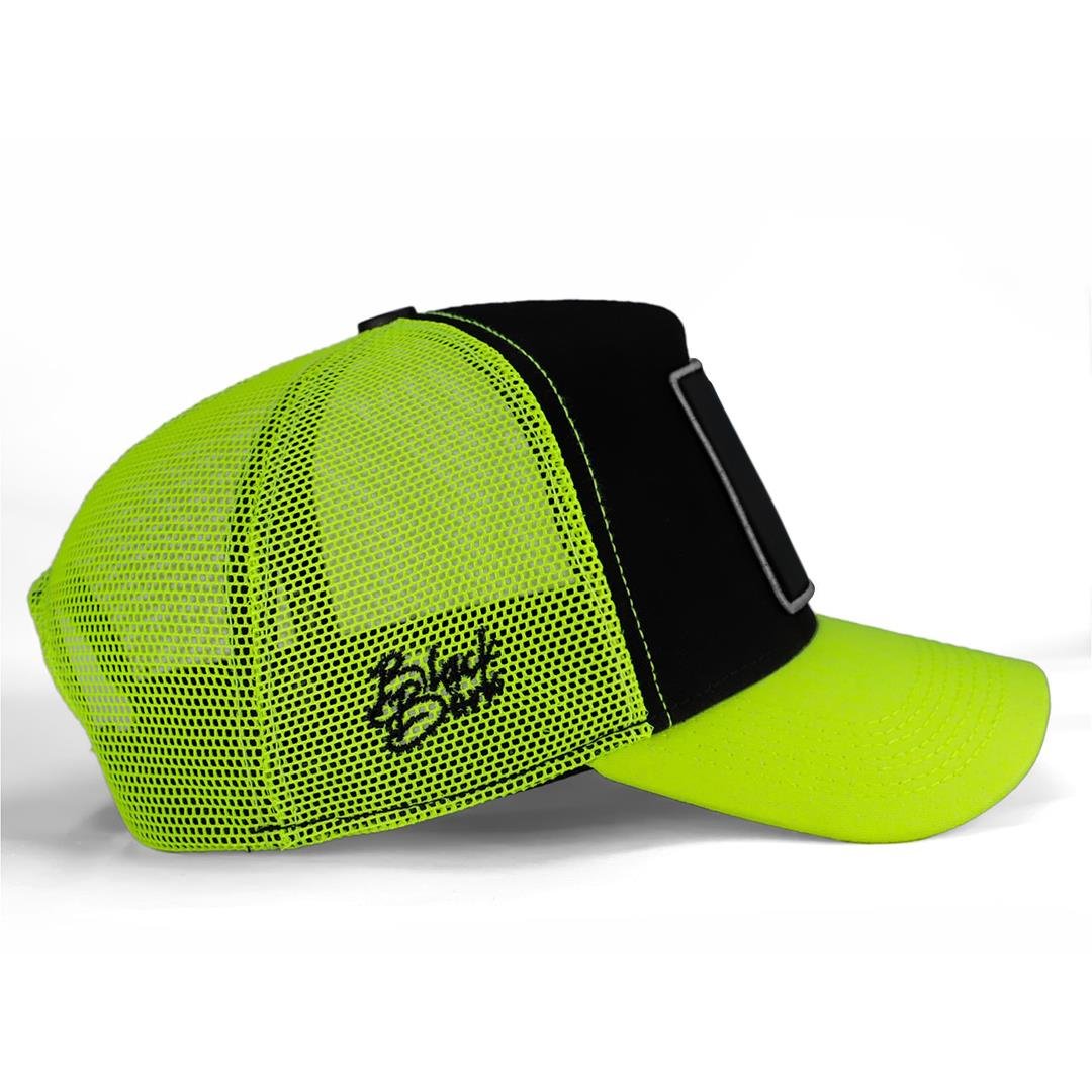 %100 Electric Scooter Neon Siperli Siyah Neon Trucker Şapka + Bench