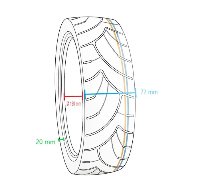 70/60-7.5 Tubeless Scooter Dış Lastik - Ninebot ZT3 Pro ve Max G3 Uyumlu