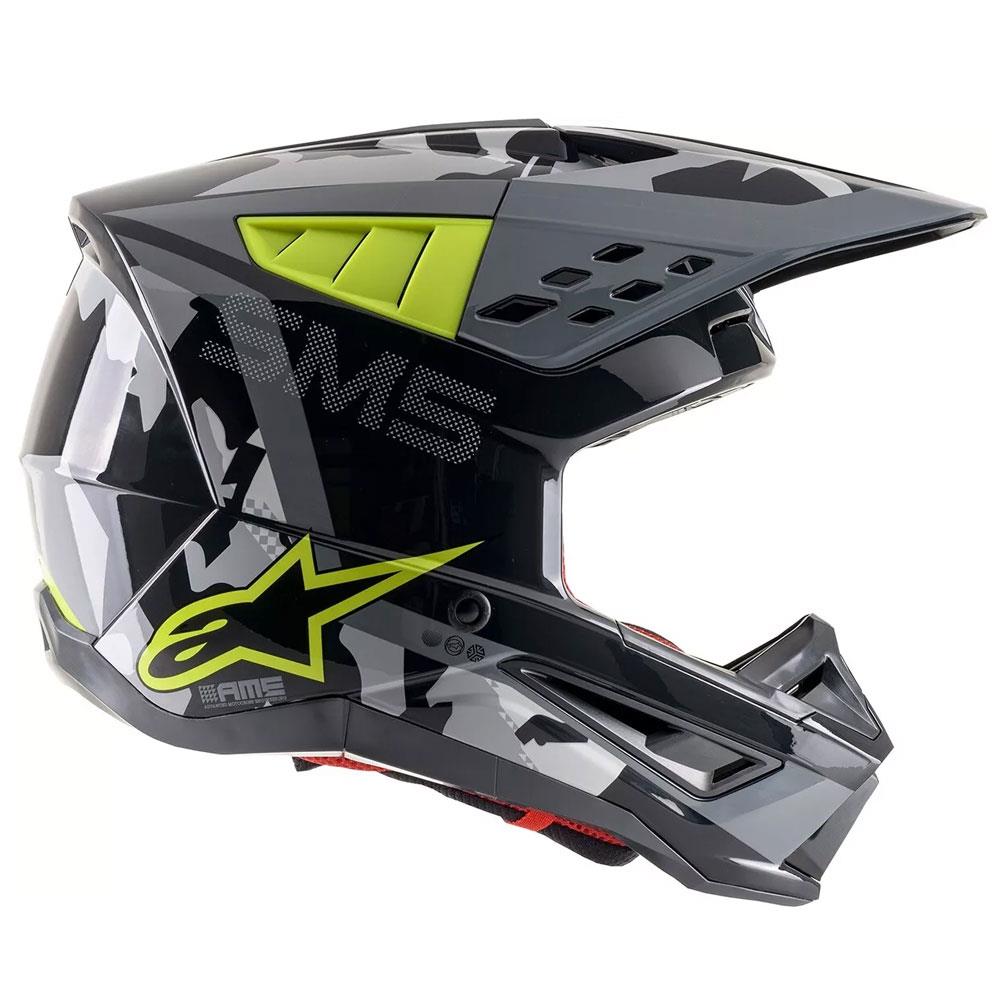 Alpinestars S-M5 Motocross Kask - Siyah Yeşil