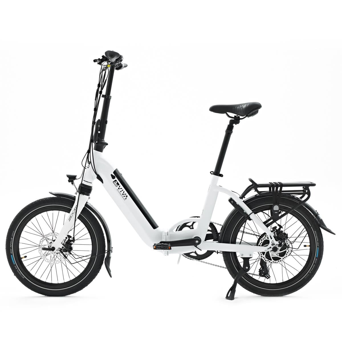 AsViva B13 Elektrikli Katlanır Bisiklet (Beyaz Renk)