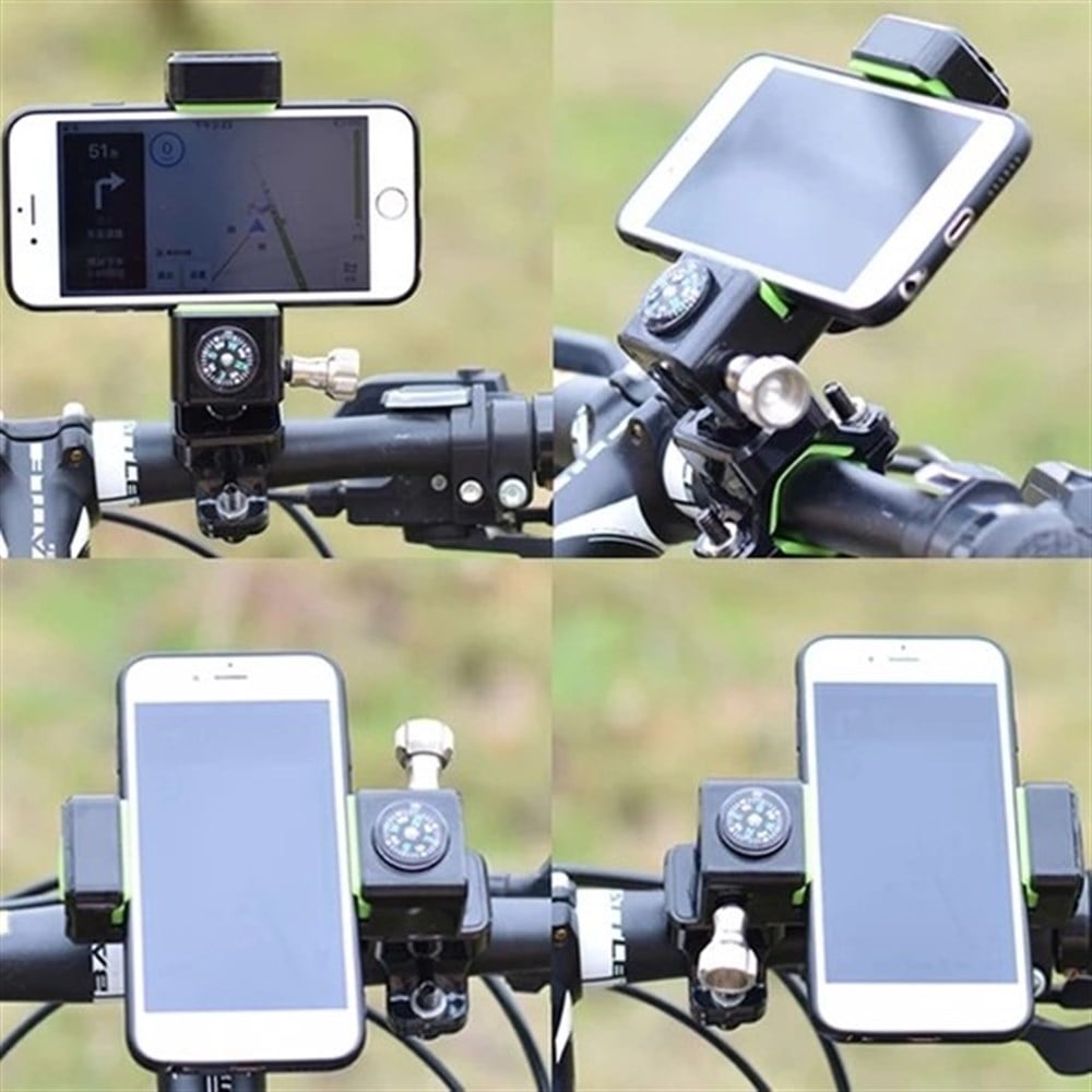 Gidon Telefon Tutucu + Pusula + LED Işıklı Scooter ve Bisiklet