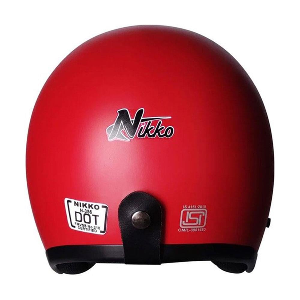 Nikko N356 Açık Motosiklet Kaskı Kırmızı Renk