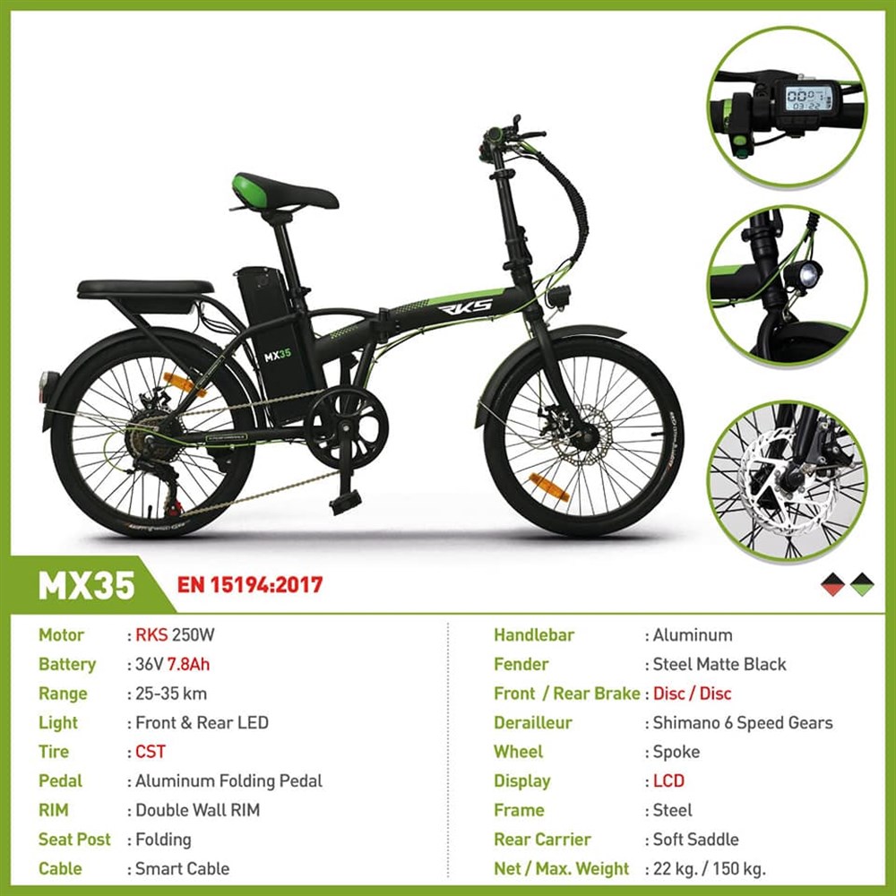 RKS MX35 Katlanır Elektrikli Bisiklet