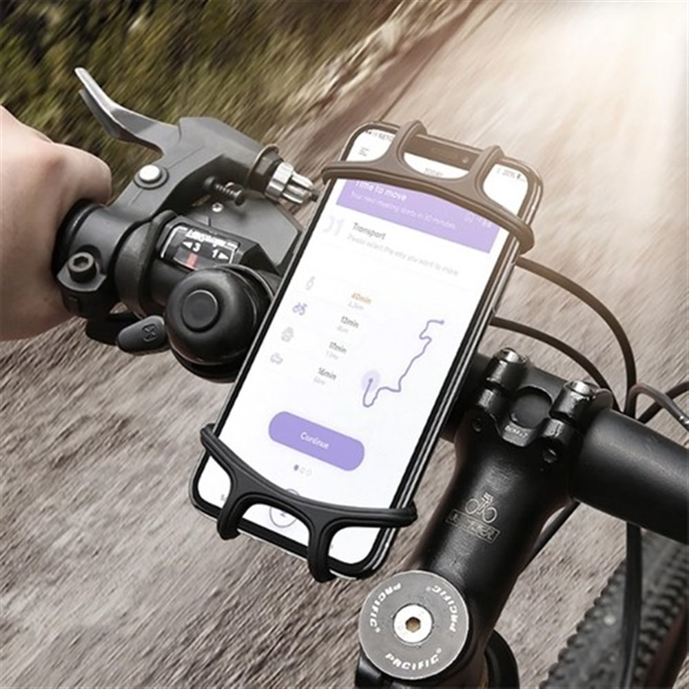 Silikon Telefon Tutucu 360 Derece Dönebilen Scooter ve Bisiklet Uyumlu