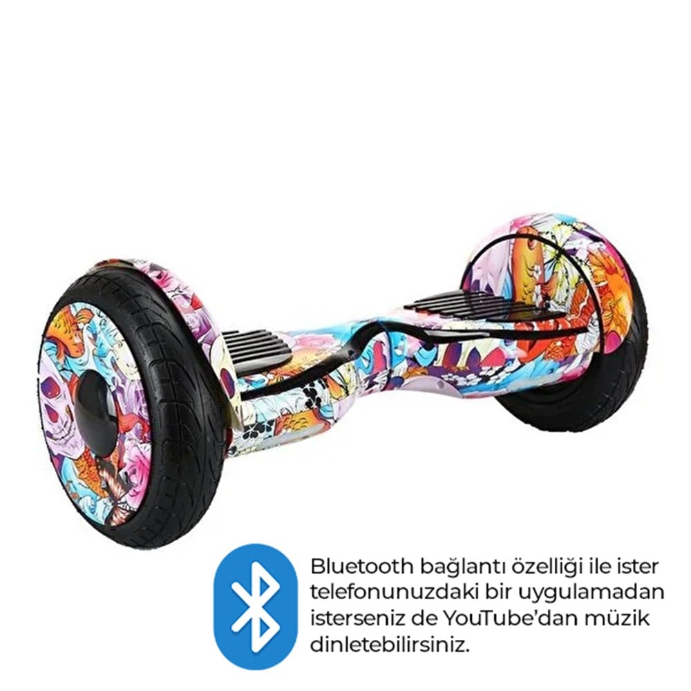 Smart Balance Elektrikli Hoverboard Kaykay 10 inç Şişme Teker Grafiti 1
