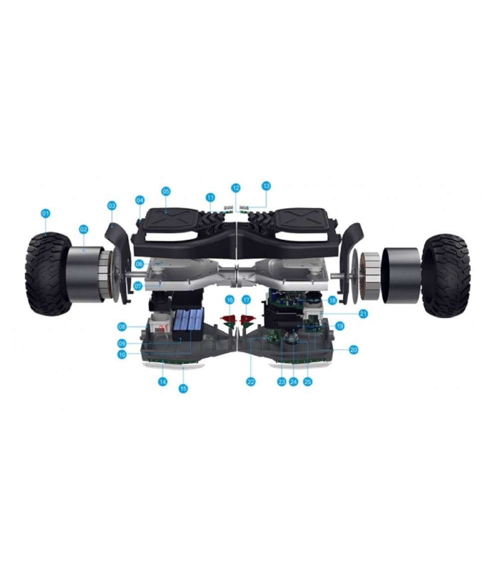 Smart Balance SBS-653 Elektrikli Kaykay Hummer Hoverboard Off Road 8.5 inch Siyah - Gri