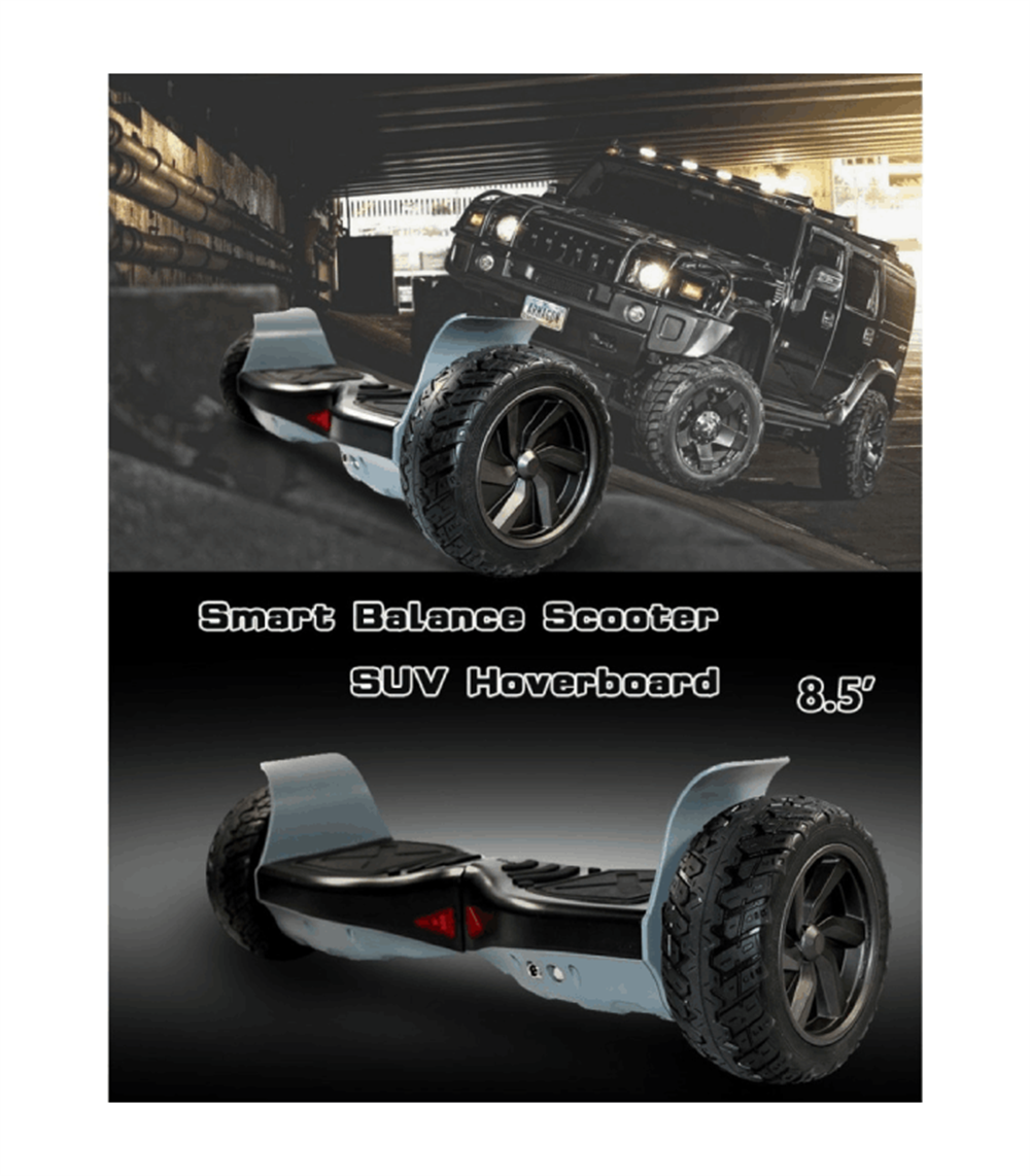 Smart Balance SBS-653 Elektrikli Kaykay Hummer Hoverboard Off Road 8.5 inch Siyah - Gri