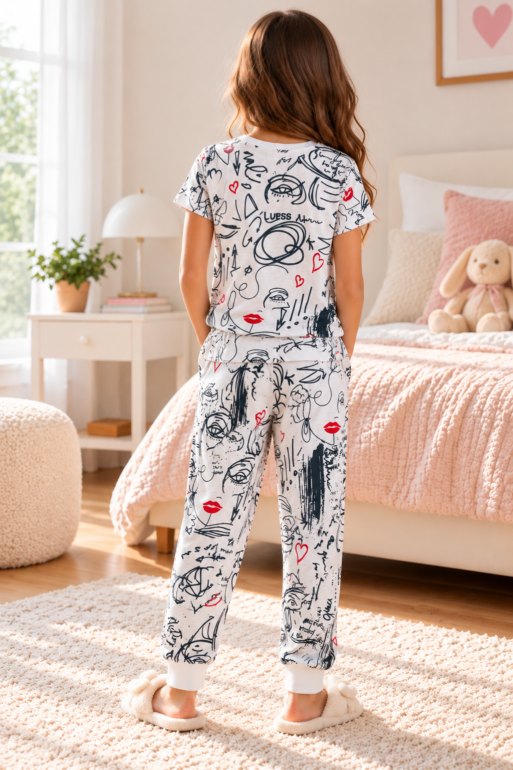 Çocuk Baskılı %100 Pamuk Suprem Pijama Takımı (2 Yaş 7 Yaş)