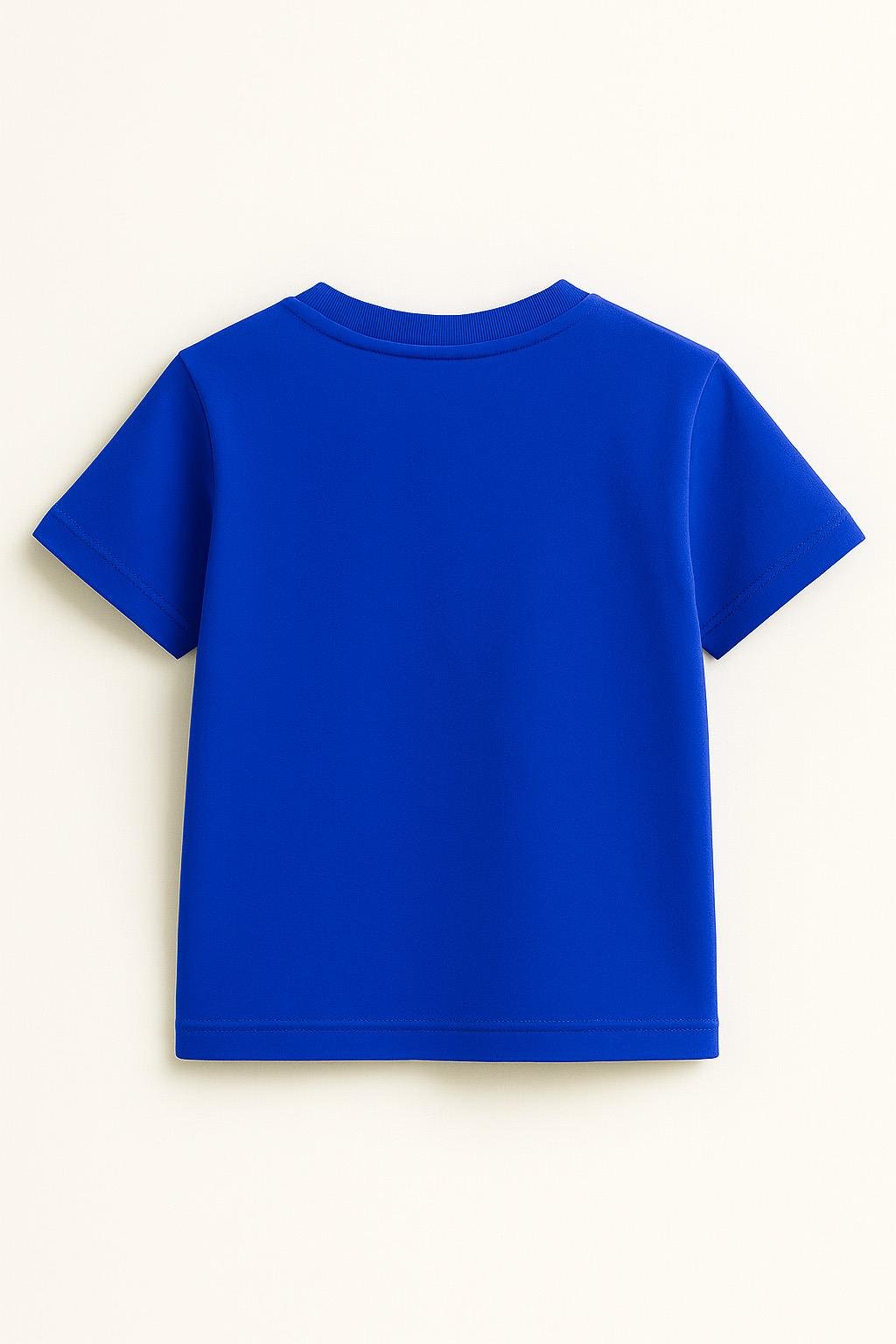 Erkek Çocuk %100 Pamuk Basic Tişört - Saks (3-4 Yaş 8-9 Yaş)