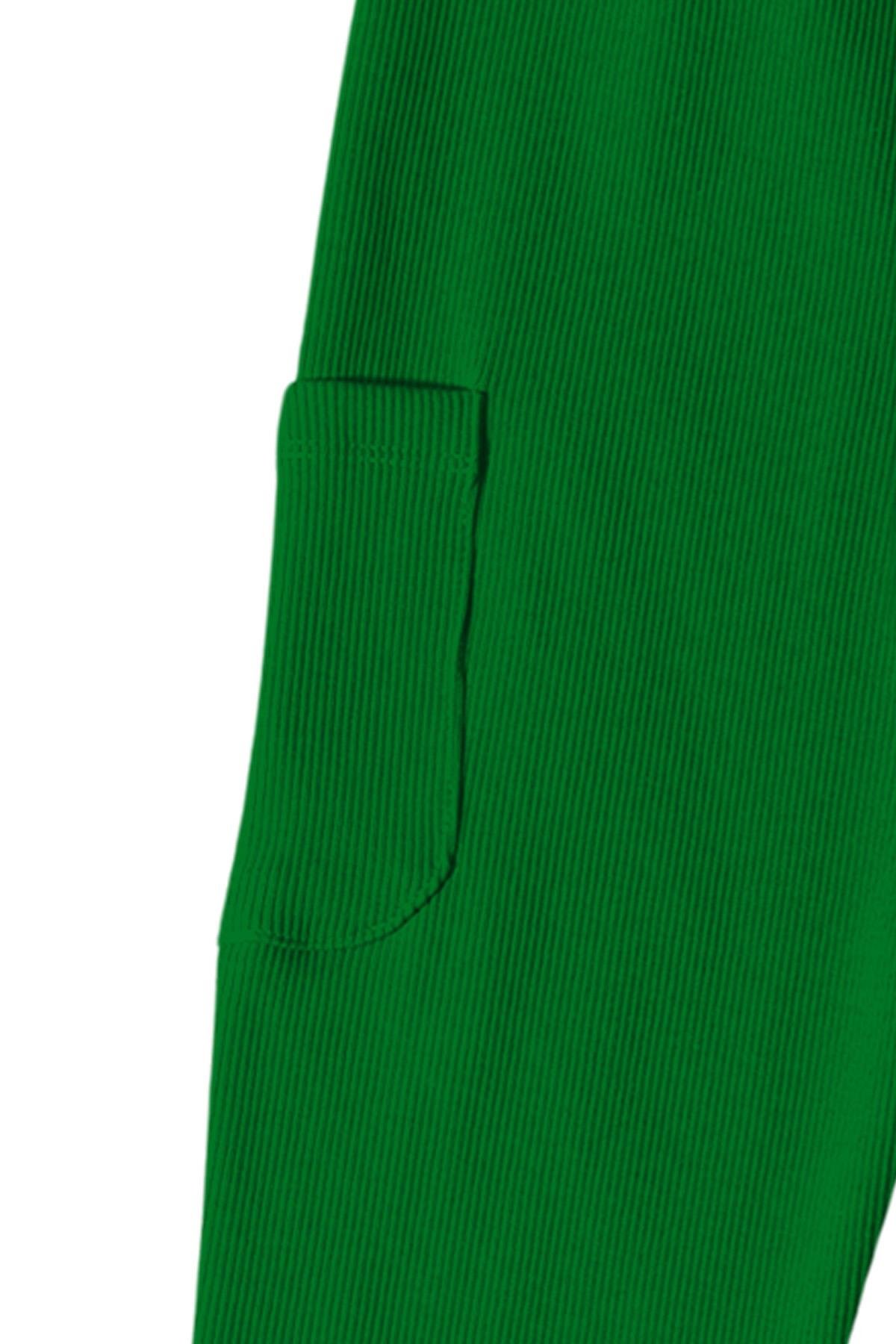 Erkek Çocuk Kargo Cepli Pamuklu Pantolon  - Yeşil  (3-4 Yaş -8-9 Yaş)