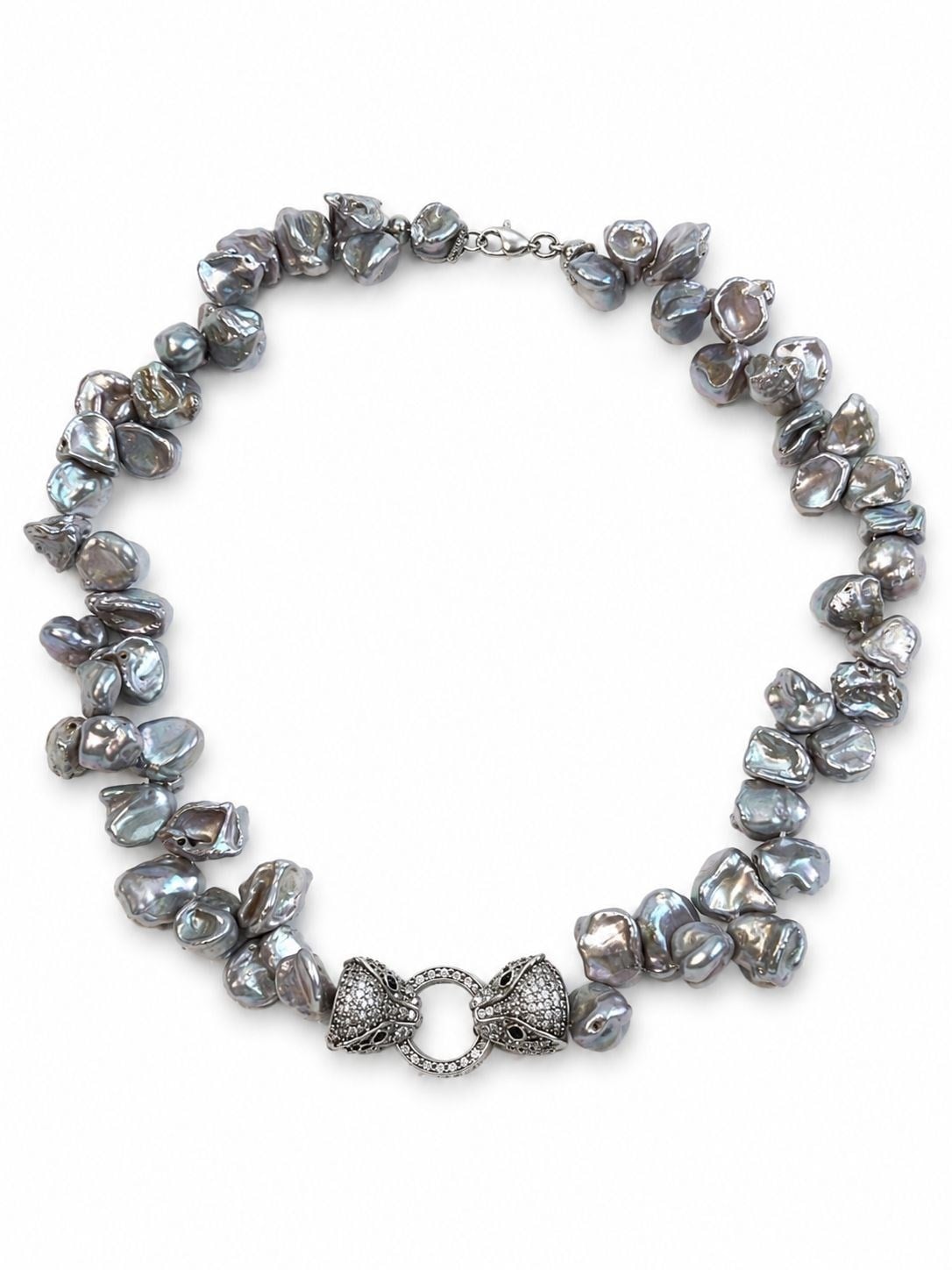 Panter İnci Kolye - Silver