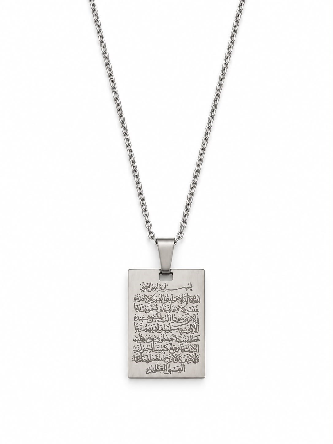 Silver Plaka Kolye 