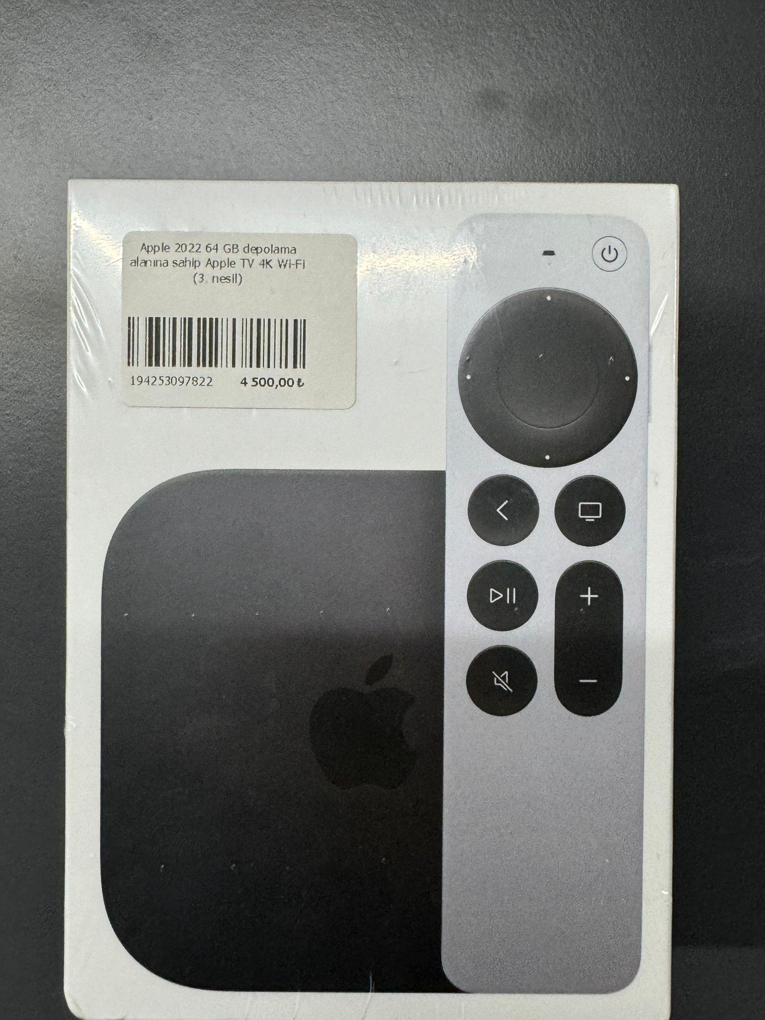 Apple 2022 64 GB depolama alanına sahip Apple TV 4K Wi-Fi (3. nesil)