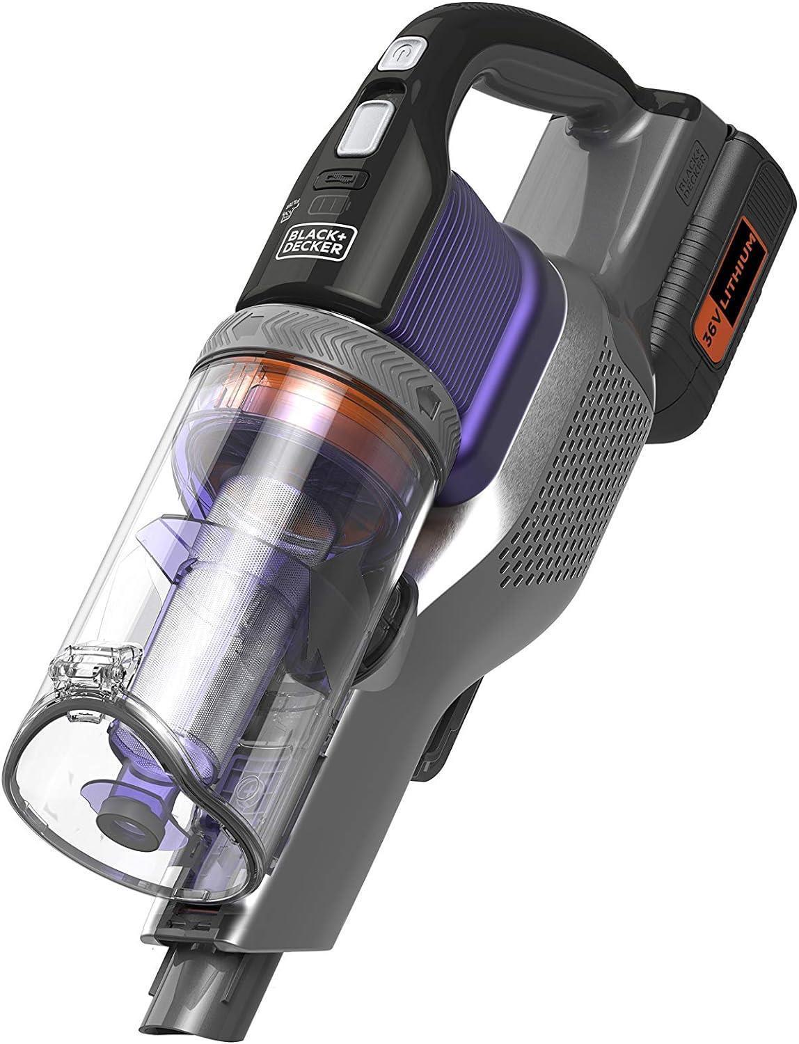 Black+Decker BHFEV362DP 36V Kablosuz Dikey Süpürge Pet Başlıklı, Mor (Teşhir & Outlet)