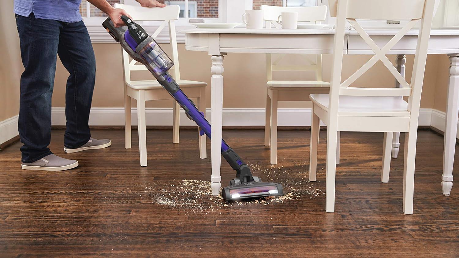 Black+Decker BHFEV362DP 36V Kablosuz Dikey Süpürge Pet Başlıklı, Mor (Teşhir & Outlet)