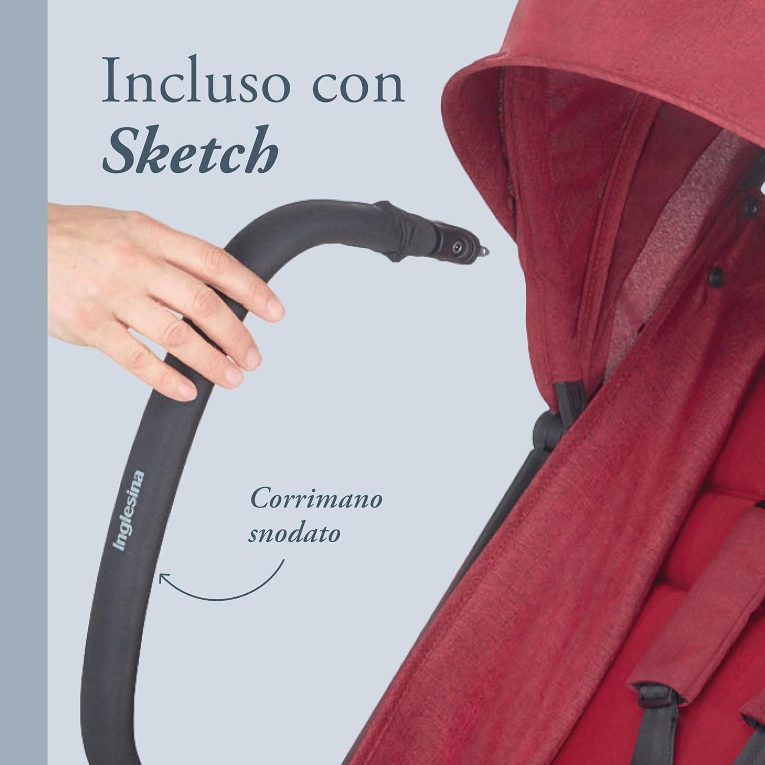 Inglesina Sketch Bebek Arabası - Kırmızı