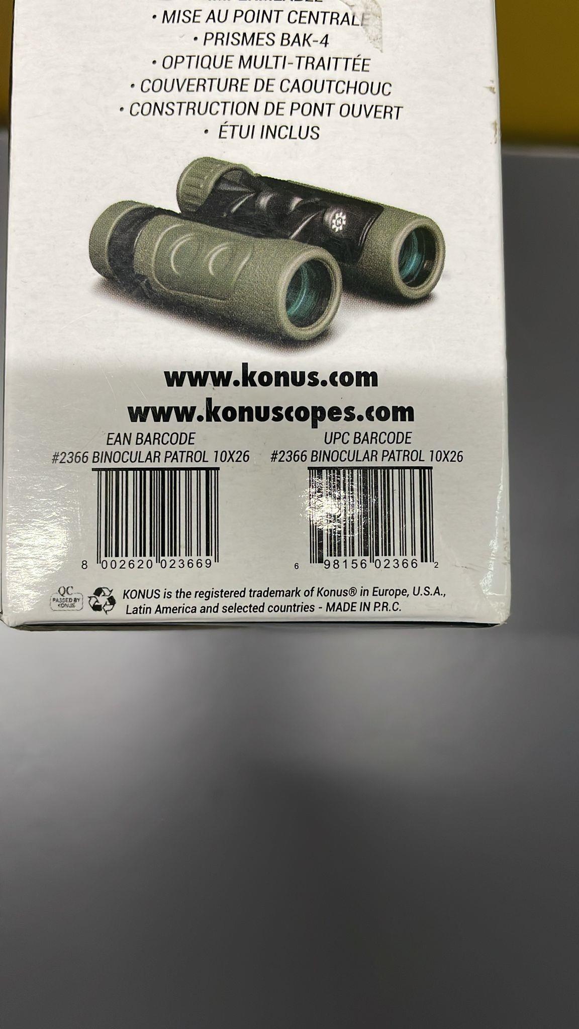Konus Patrol 10x26 Waterproof & Su Geçirmez Dürbün (Teşhir&Outlet)