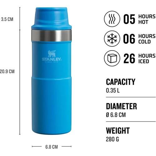 Stanley Klasik Trigger-Action Termos Bardak, Azure, 0.35 Lt