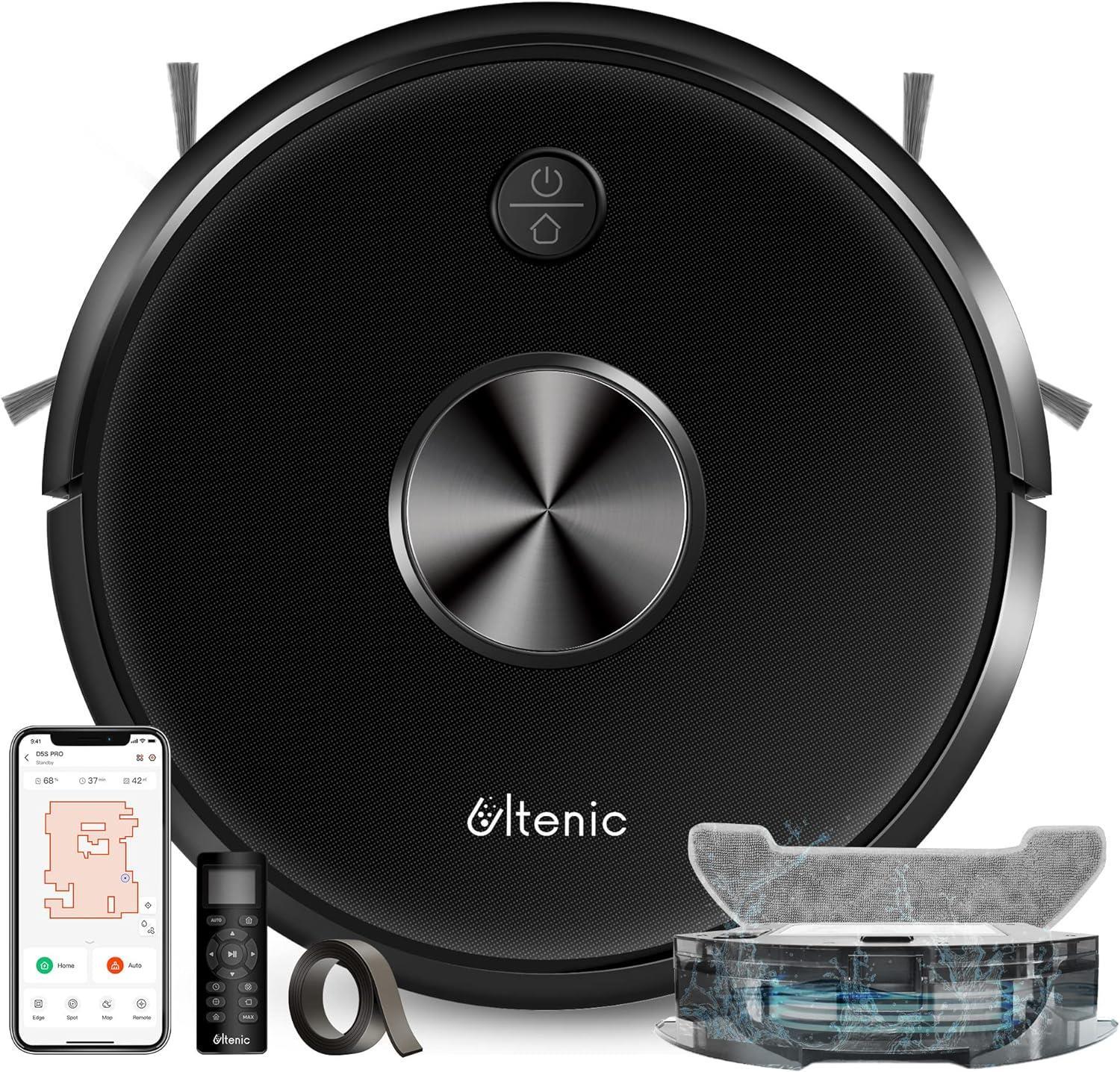 Ultenic D5s Pro Vacuum & Mop Robot Süpürge, 3000Pa, Siyah (T)