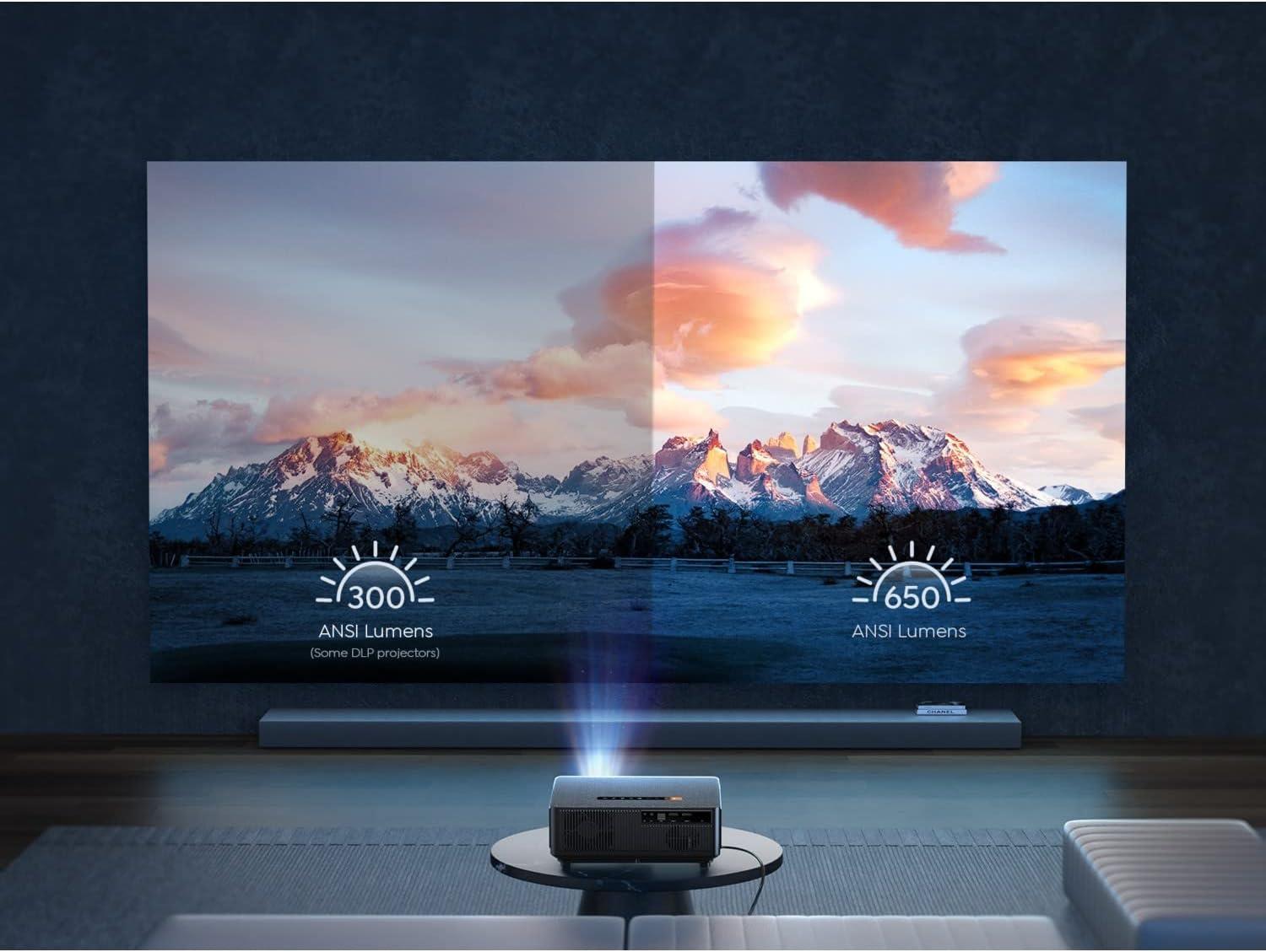 Yaber Ace K1 Projeksiyon Cihazı, 1080p FHD, 650 ANSl, Otomatik Odak ve Düzeltme, Wi-Fi 6 & 5G, 15W Hoparlör, Bluetooth 5.0, 150 Ä°nç