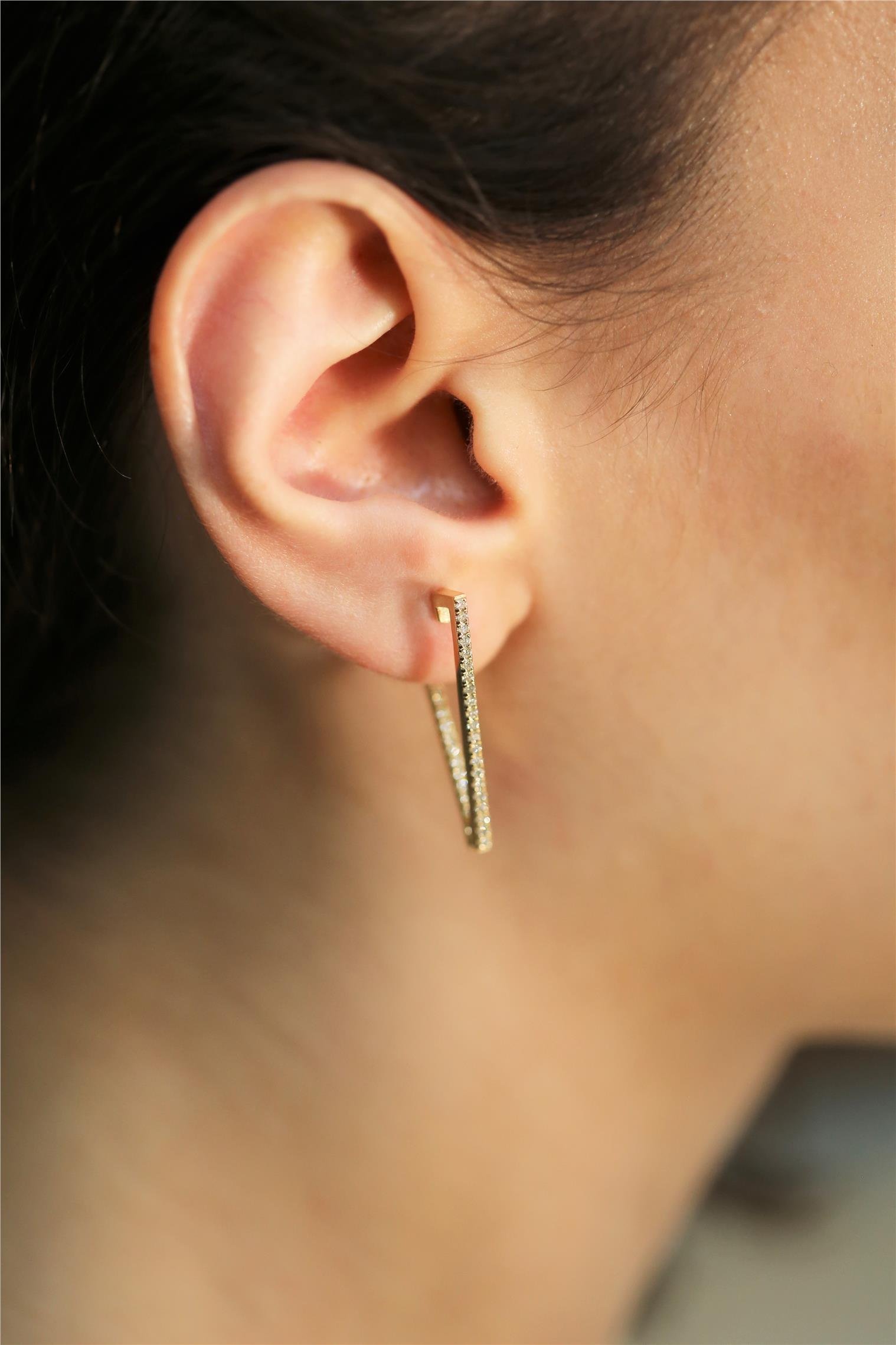 0,60 Karat Pırlanta Küpe