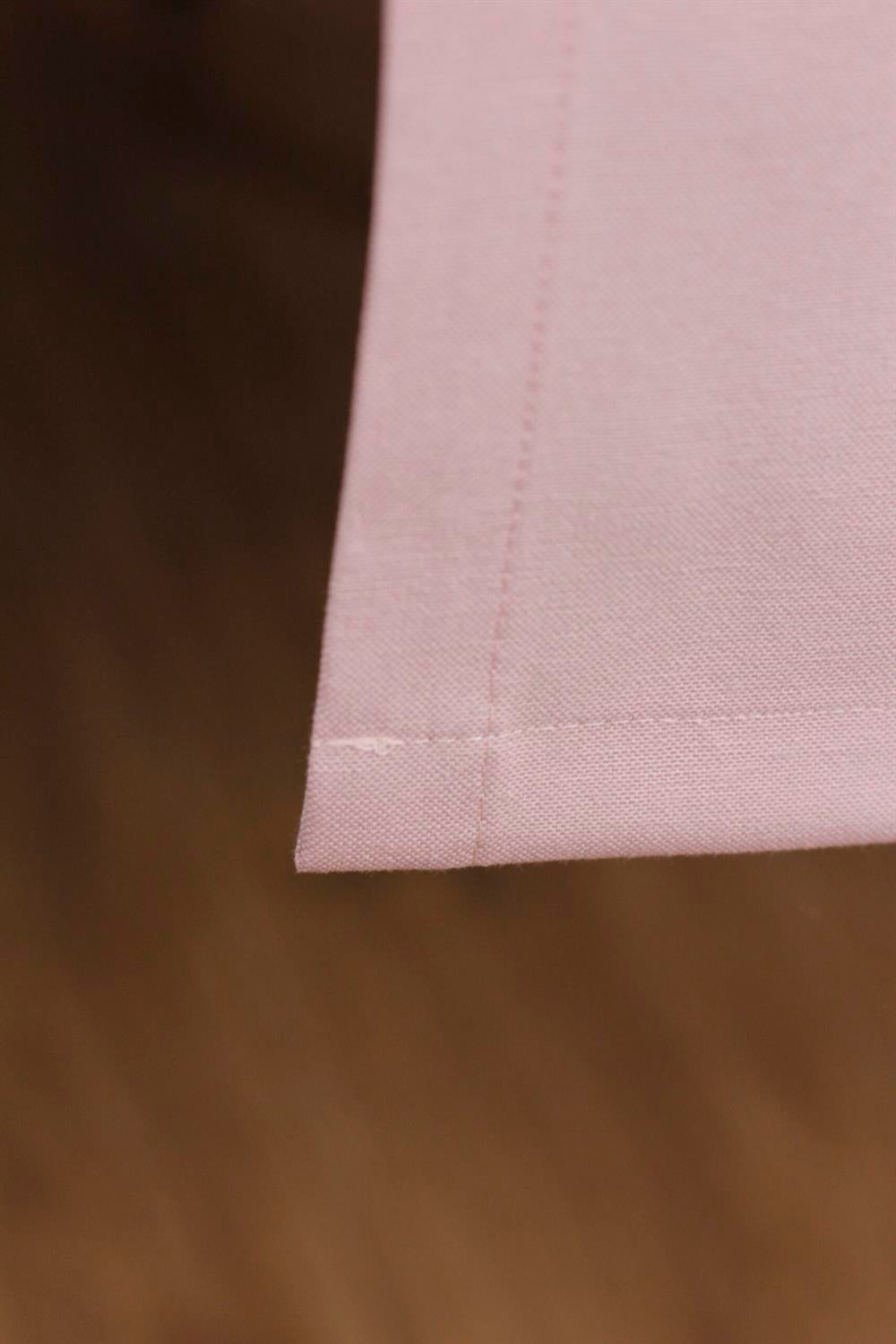 Düz Renk Pamuklu Amerikan Servis Pudra Pembe Renkli Masa Sunum Runner Tropikhome  40x170
