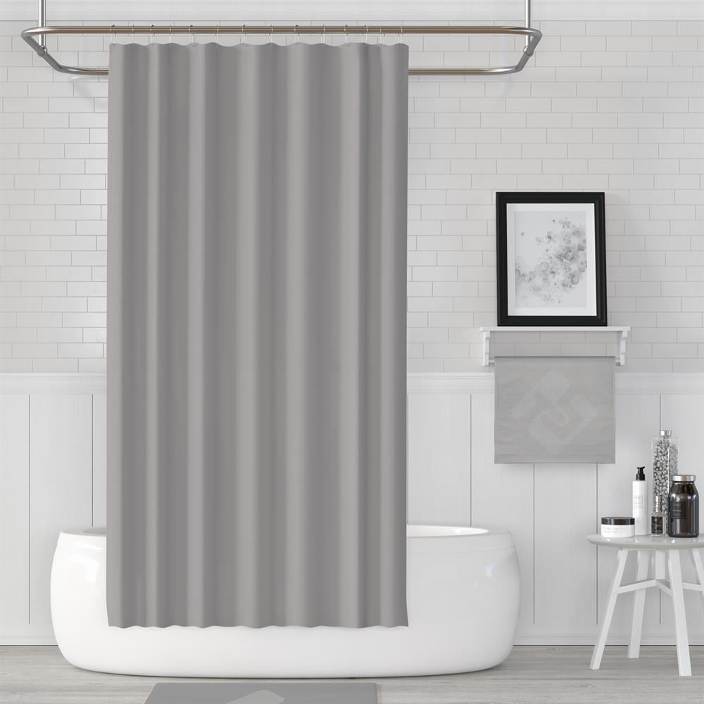 Gri Banyo Perdesi 180x200 Duş Perdesi Tek Kanat Banyo Perdeleri - Su Geçirmez Küvet Perde
