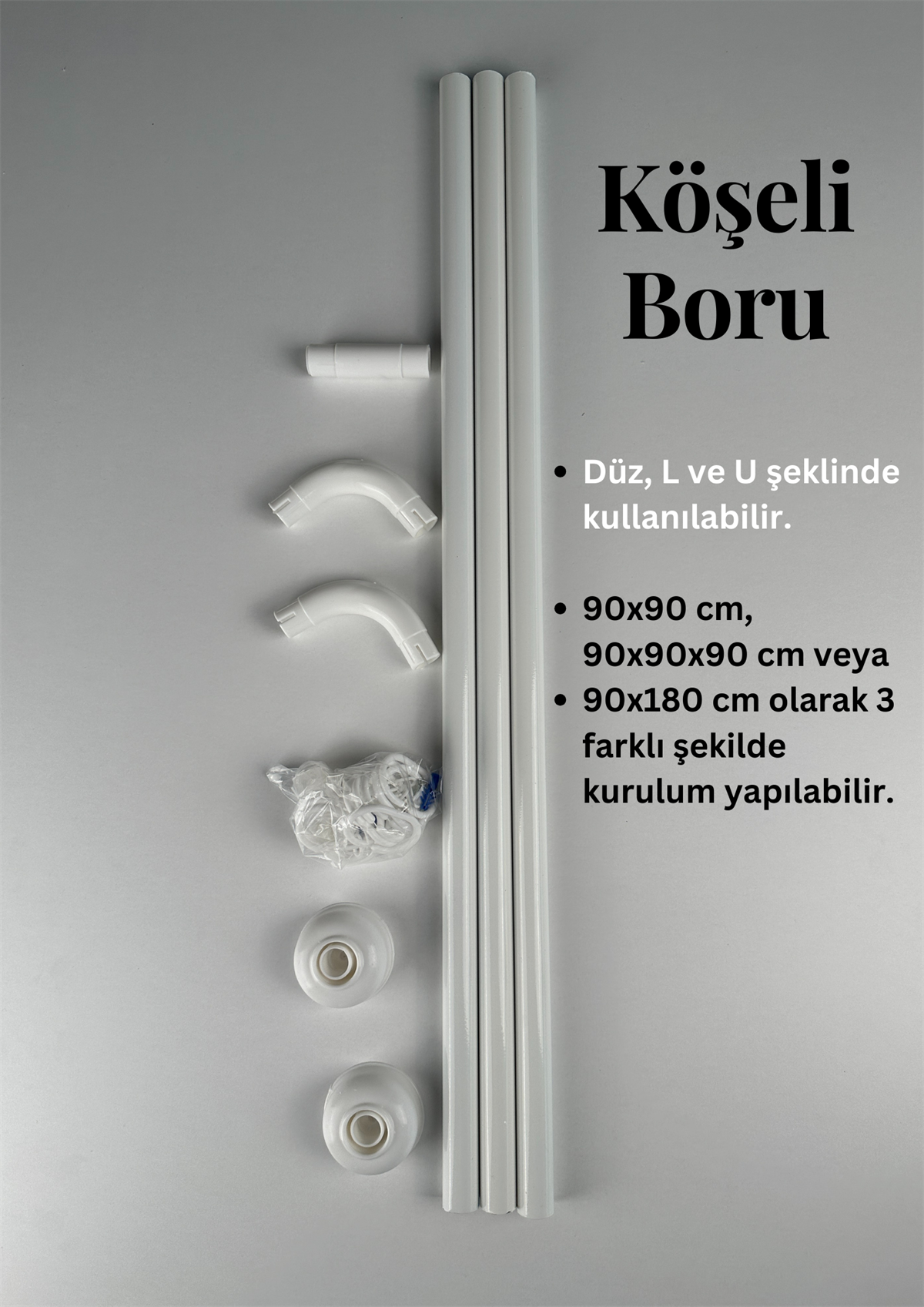 Köşeli Banyo Borusu L Duş Borusu