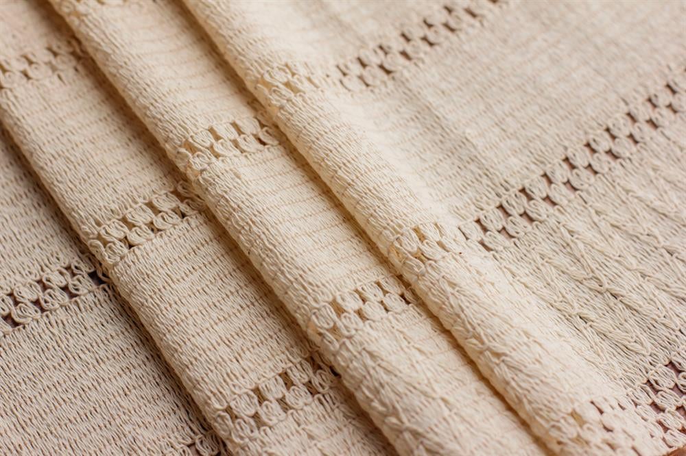 Runner Pamuk Dantel Püsküllü Krem Runner ,Sunum Örtüsü Dantel Bej 35x155 Cm Regina Runner Masa Örtüsü