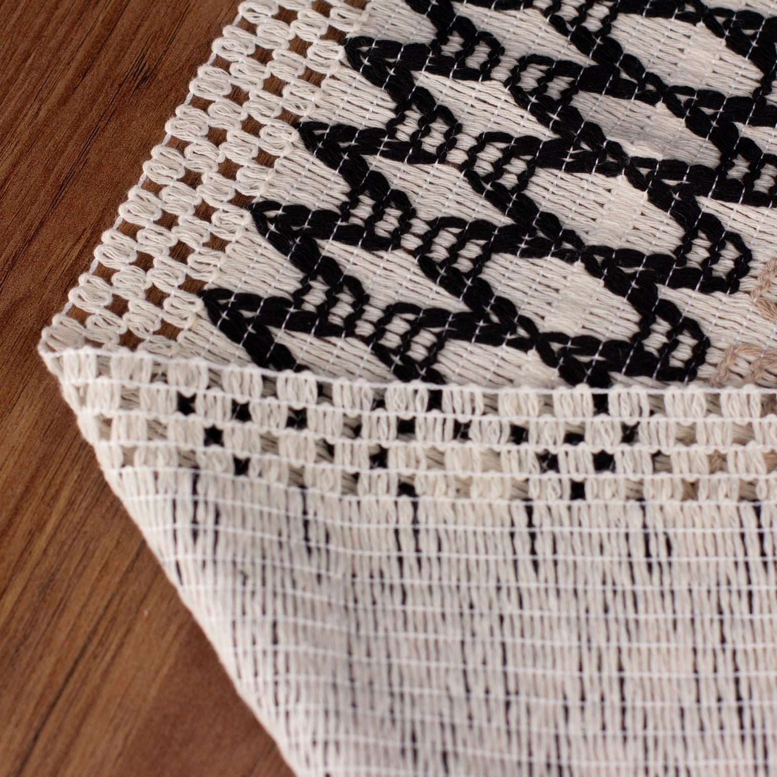 Lucia Örme Runner Pamuklu Dantel Püsküllü Runner 35x145 Cm Masa Örtüsü Kahverengi Geçişli Krem RunnerUygun fiyatlı üreticiden toptan masa örtüsü runner setleri 