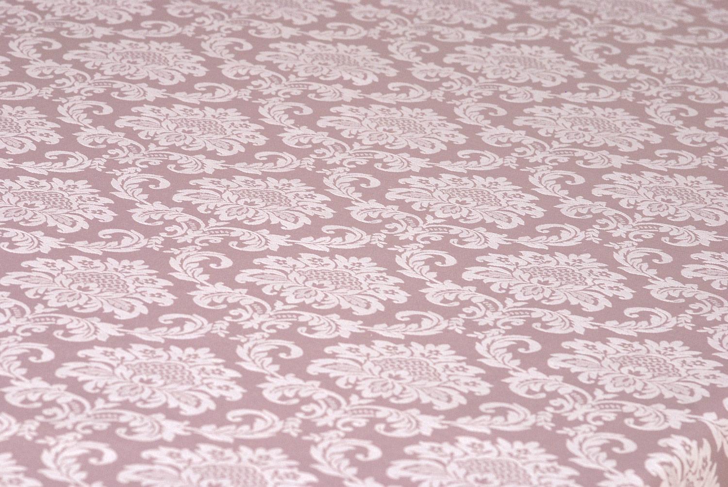 Pamuklu Damask Desen Pudra Pembe Renk Luks Masa Örtüsü 160x220cmUygun fiyatlı üreticiden toptan masa örtüsü runner setleri 