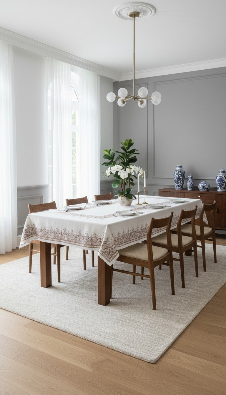 Etnik Dijital Masa Örtüsü 140x180cmSamimi bir yemek, aile içinde hoş bir akşam masanıza uyacak masa örtüleri ve runner'lar