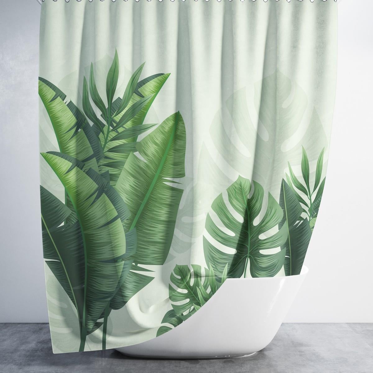 Tropikal Bitki Desenli Yeşil Banyo Perdesi 180x200 cm Dijital Baskılı Su Geçirmez C Halka Hediyeli Duş PerdesiSamimi bir yemek, aile içinde hoş bir akşam masanıza uyacak masa örtüleri ve runner'lar